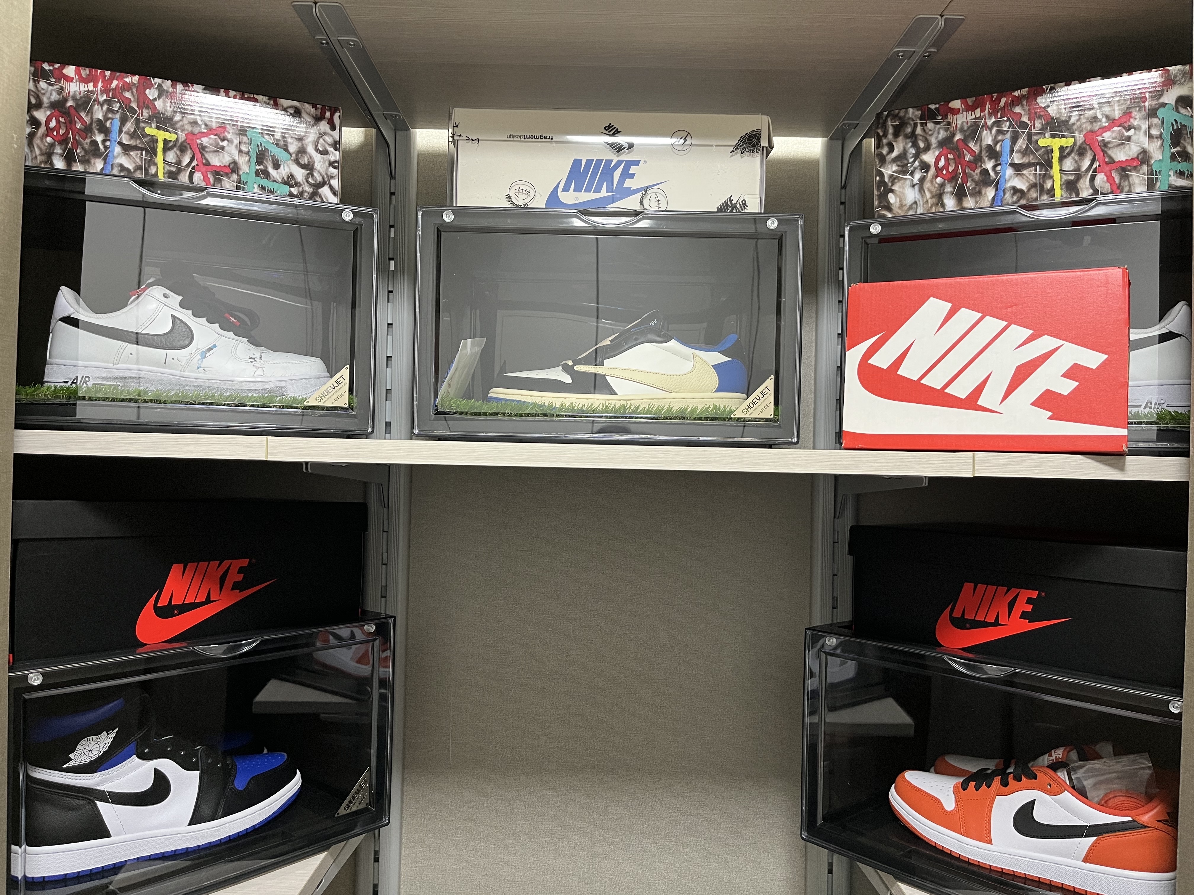 Jordan 1 x Travis Scott x Fragment Retro Low OG SP Military Blue, Jordan 1 Low OG Starfish 착용 스타일