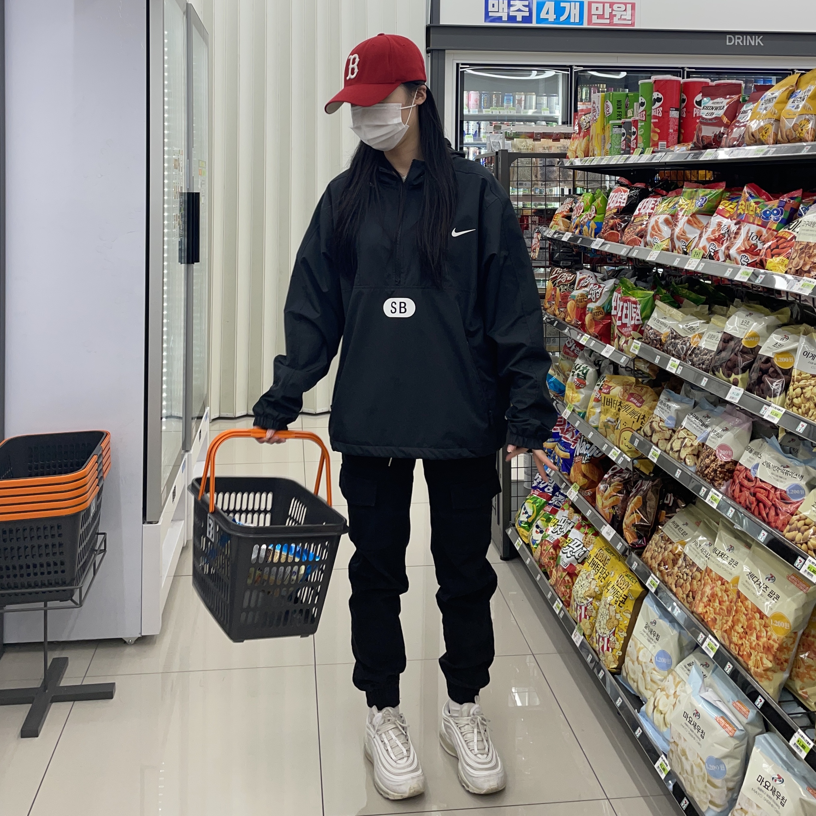 (W) Nike Air Max 97 White Pure Platinum 착용 스타일