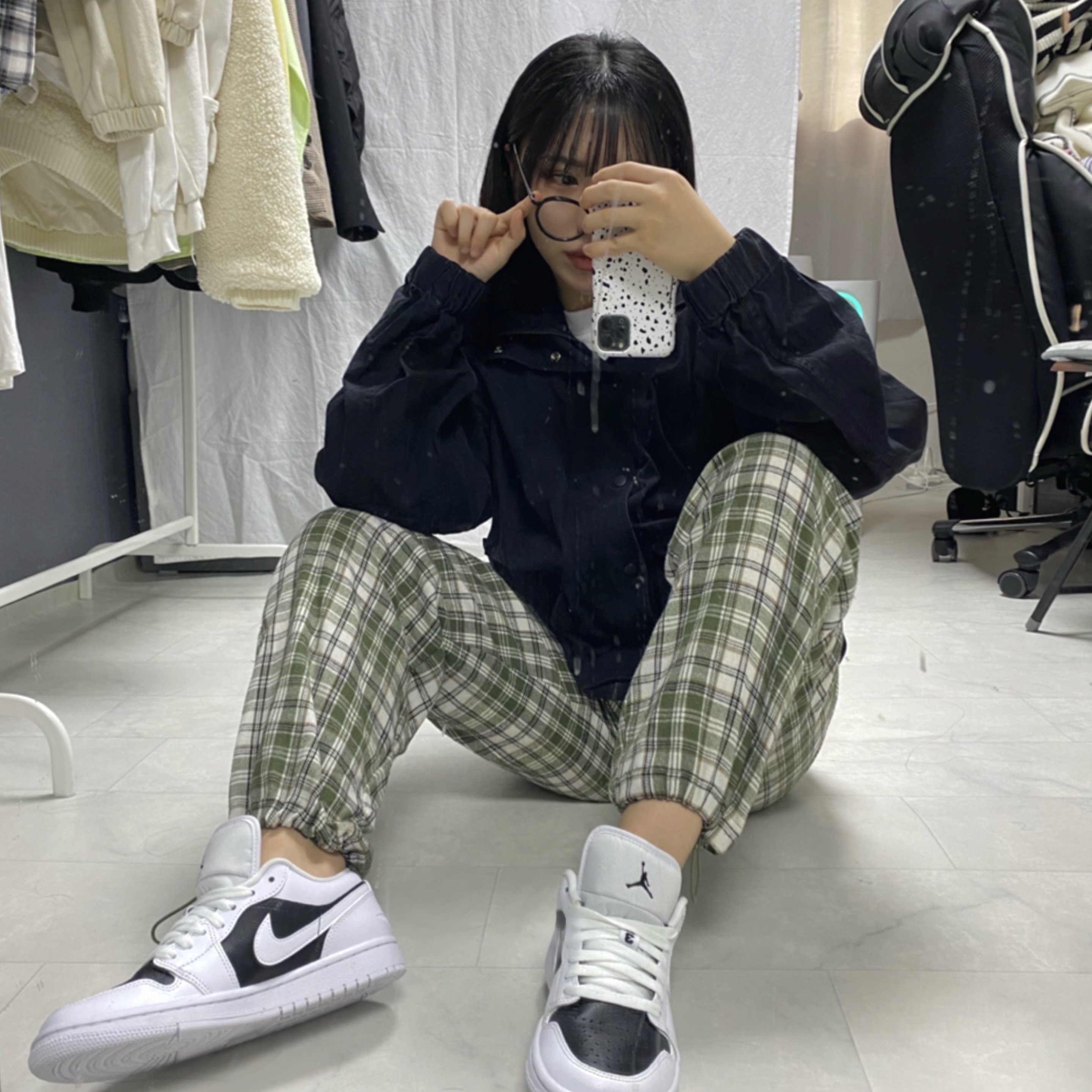 (W) Jordan 1 Low Panda 착용 스타일