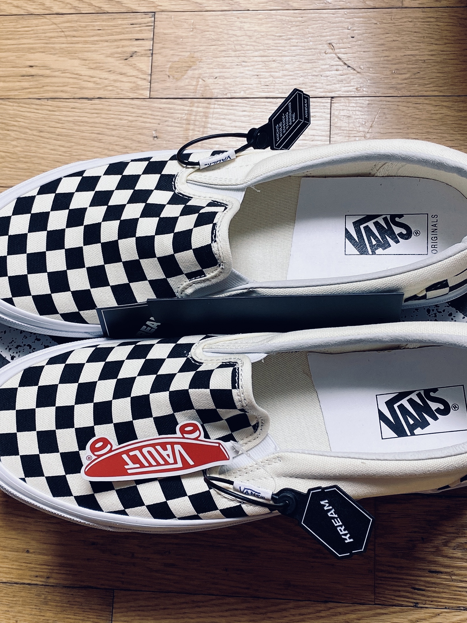 Vans Vault OG Classic Slip-On Checkerboard 착용 스타일 - 1