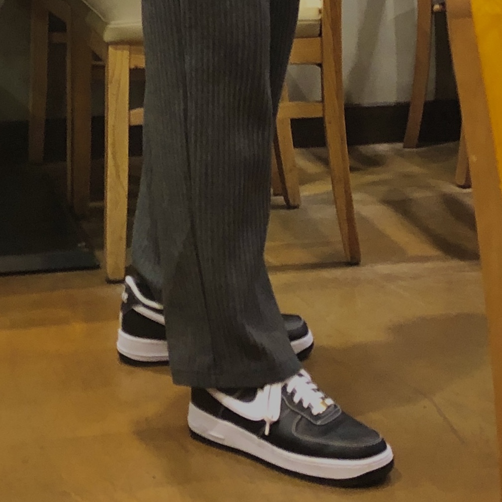 Nike Air Force 1 '07 First Use Black White 착용 스타일