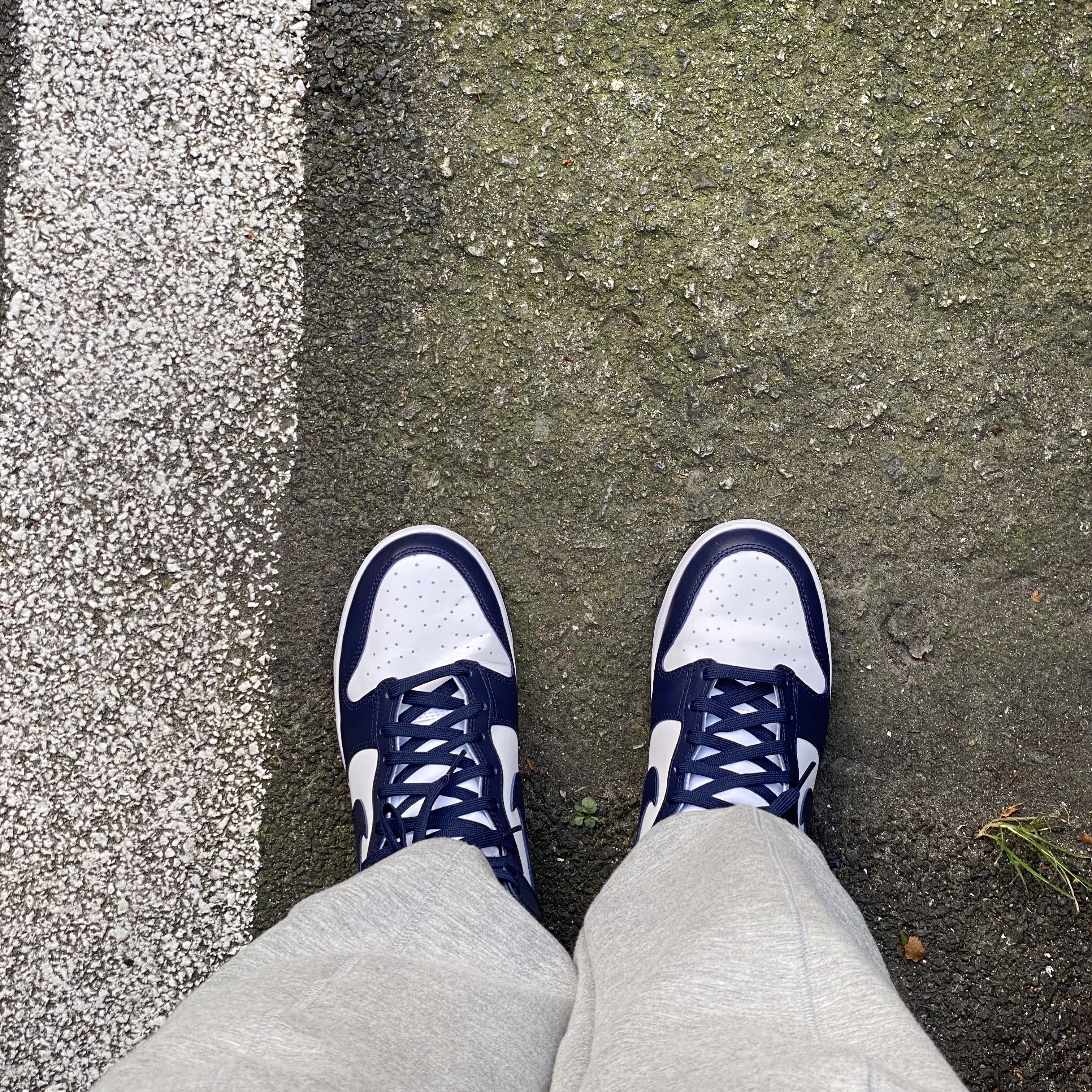 Nike Dunk High Retro Championship Navy 착용 스타일