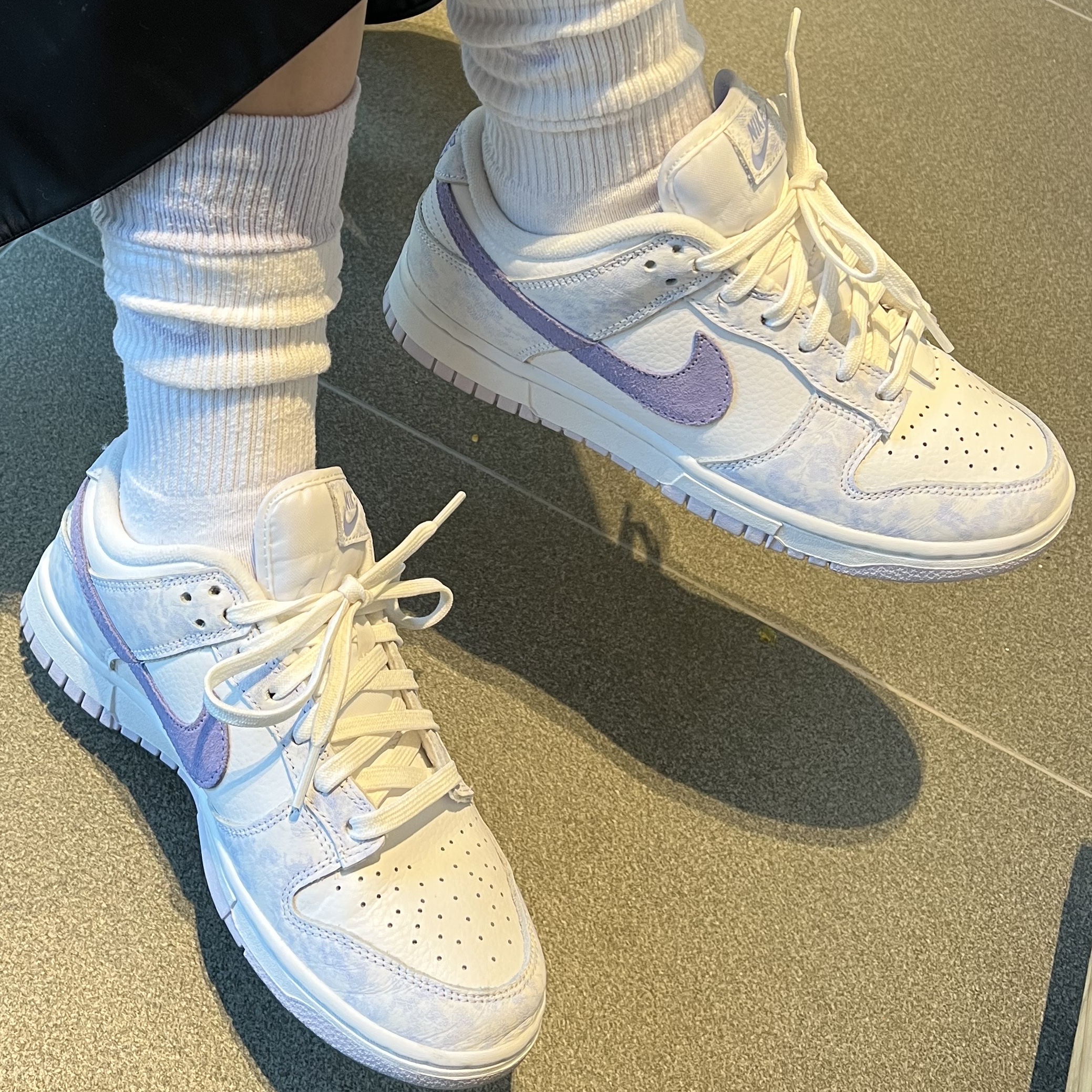 (W) Nike Dunk Low Purple Pulse 착용 스타일