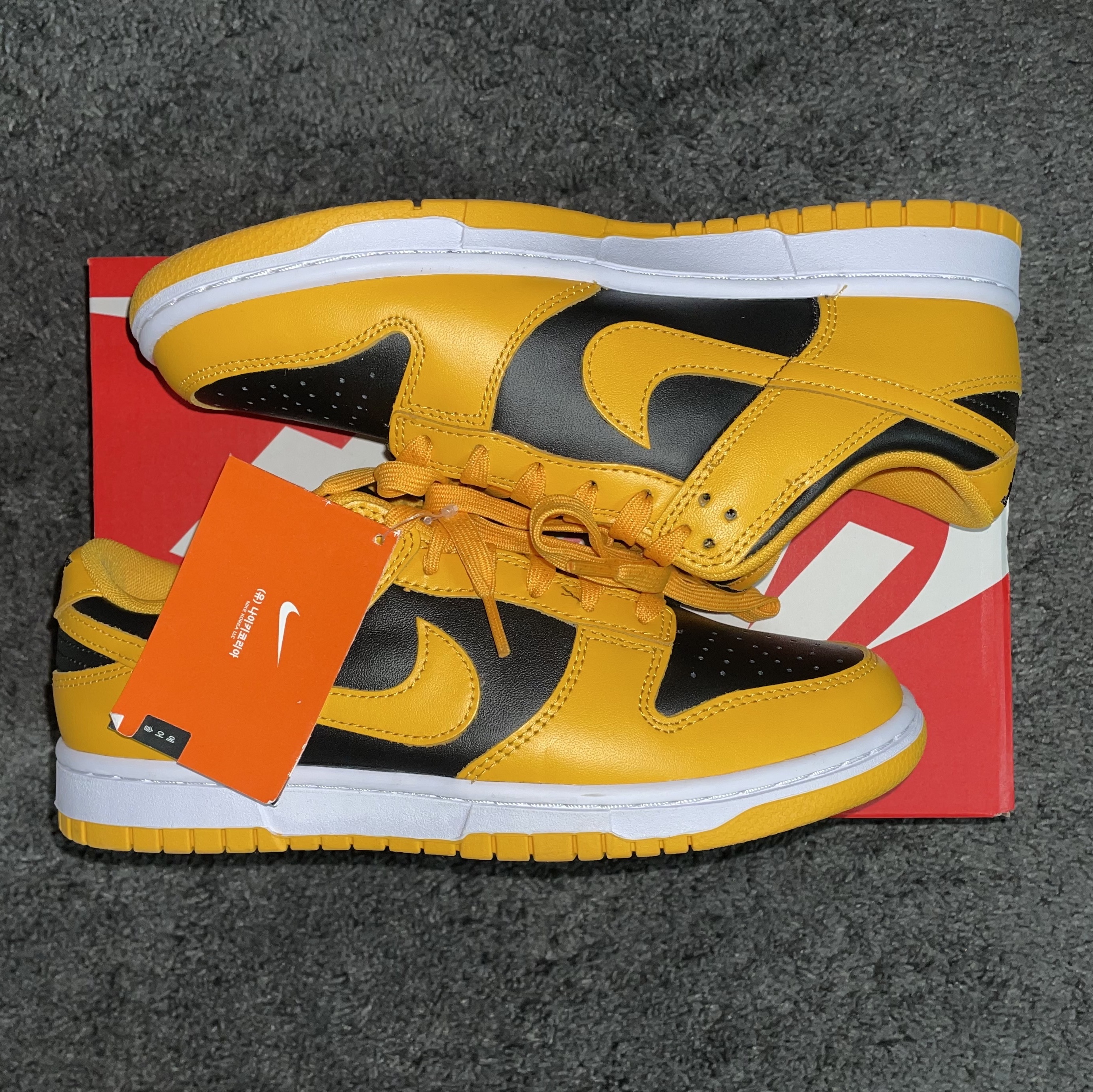 Nike Dunk Low Retro Championship Goldenrod 착용 스타일