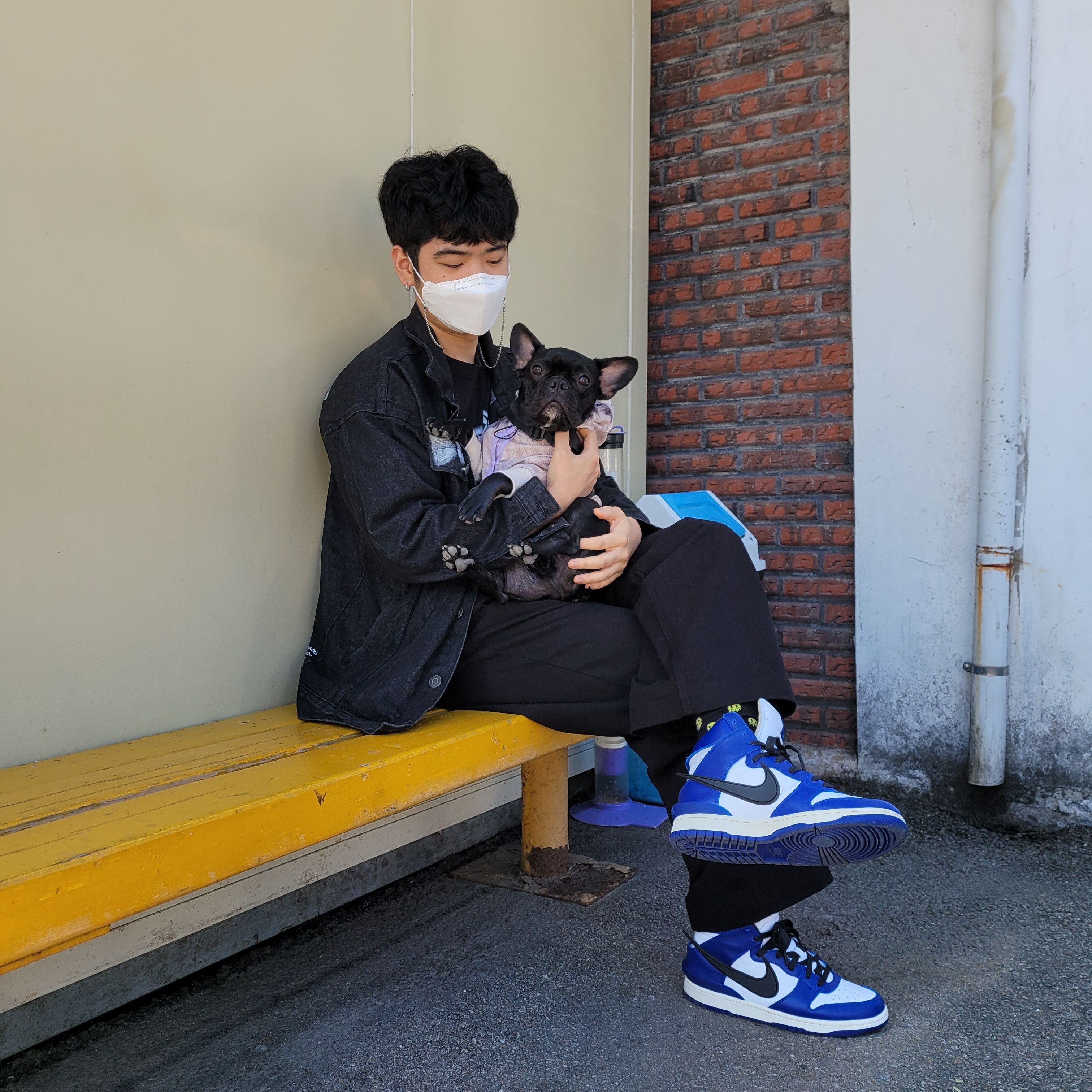 Nike x Ambush Dunk High Deep Royal Blue 착용 스타일