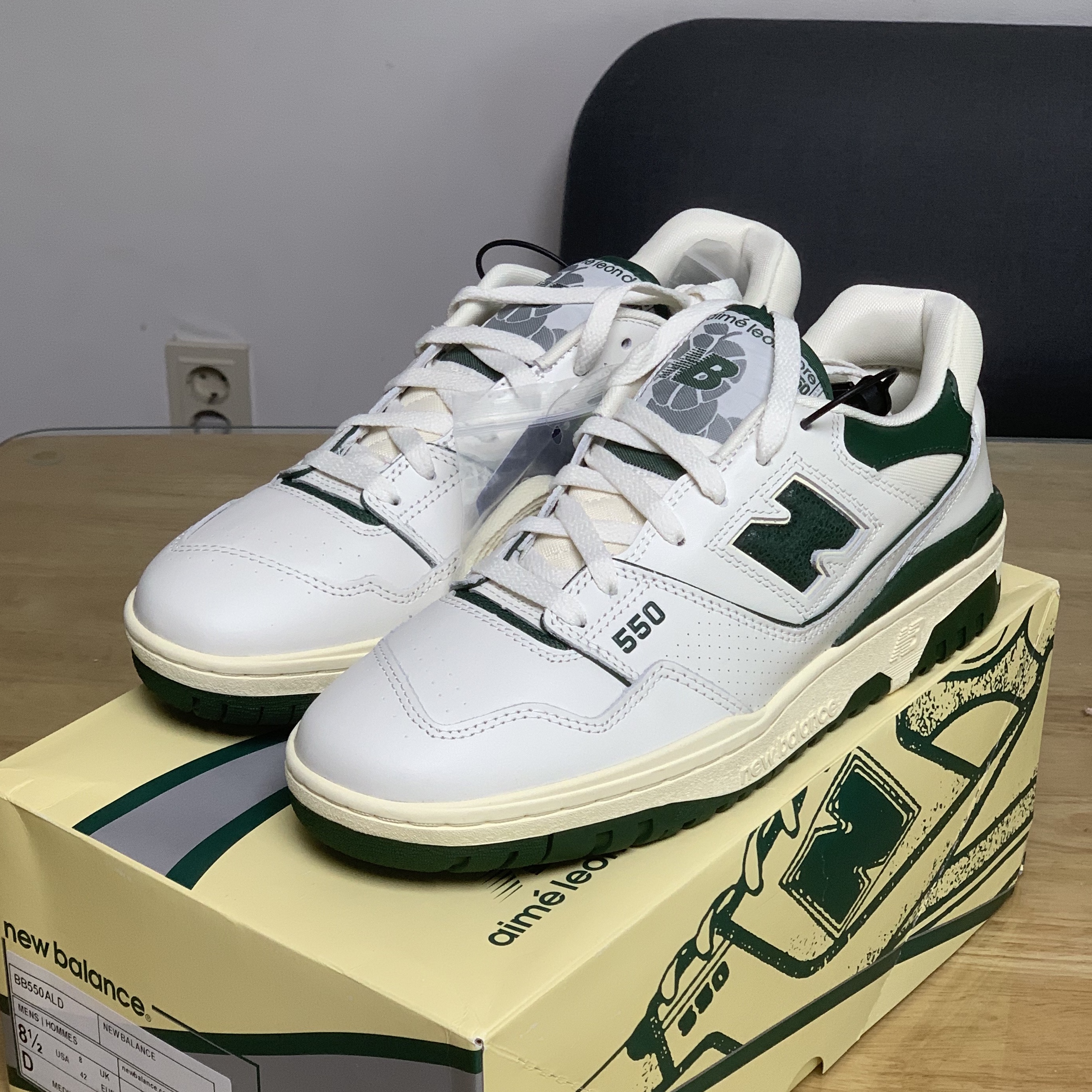 New Balance x Aime Leon Dore 550 Botanical Green 착용 스타일