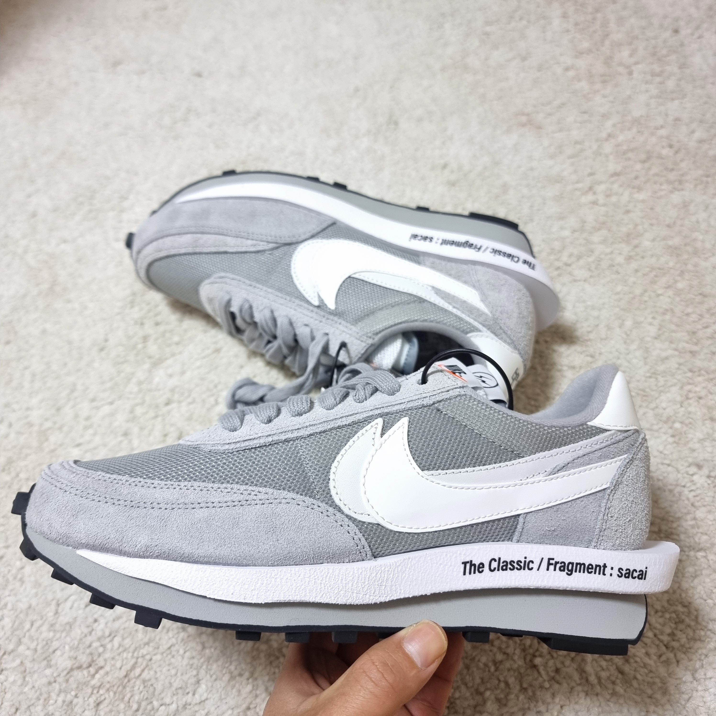 Nike x Sacai x Fragment LDWaffle Light Smoke Grey 착용 스타일
