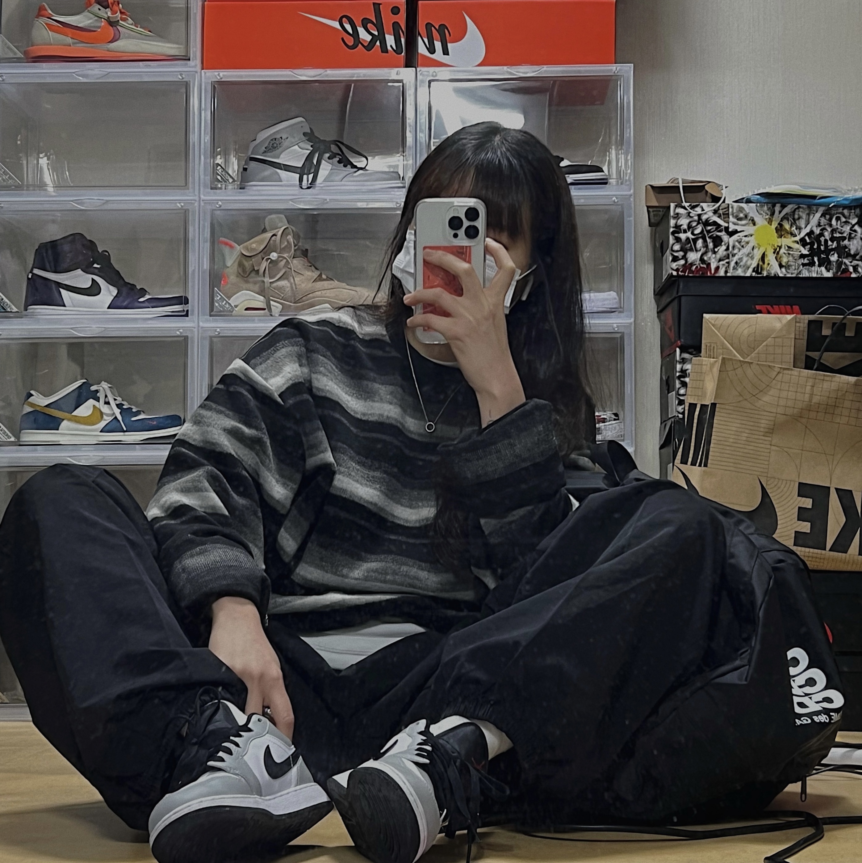 (GS) Jordan 1 Low Light Smoke Grey, Jordan 1 Low Light Smoke Grey 착용 스타일