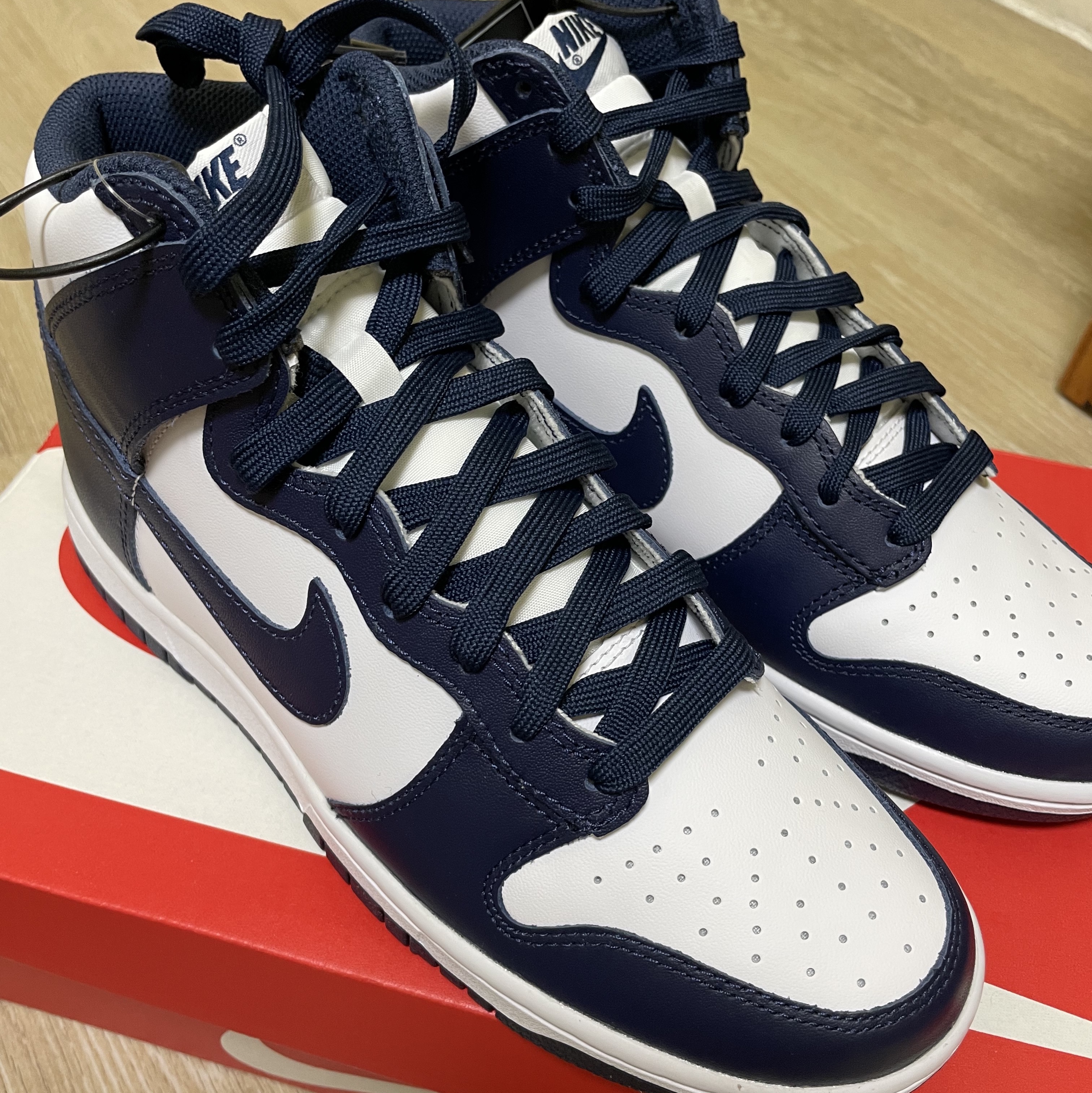 Nike Dunk High Retro Championship Navy 착용 스타일