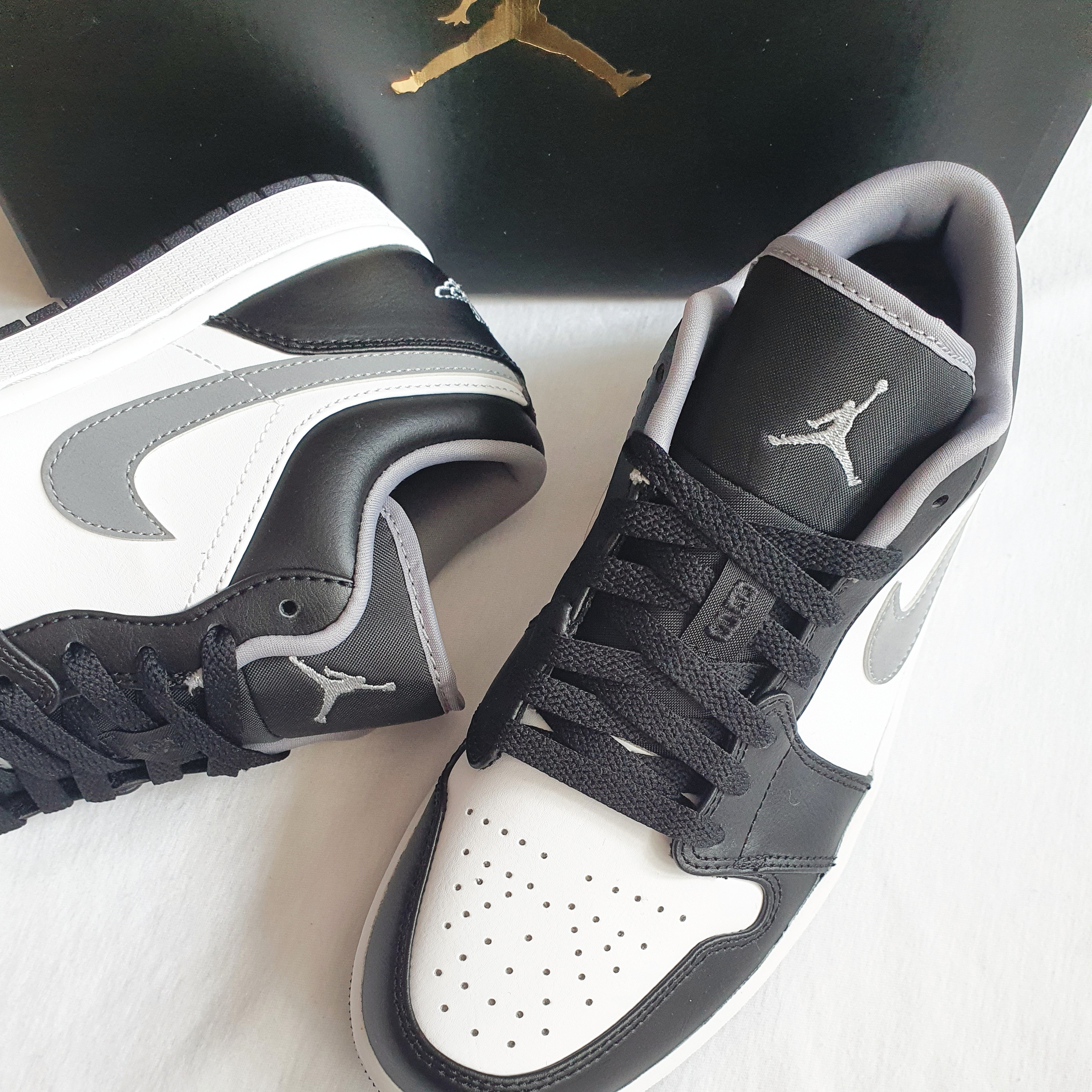 Jordan 1 Low Black Particle Grey, (GS) Jordan 1 Low Black Particle Grey 착용 스타일 - 2