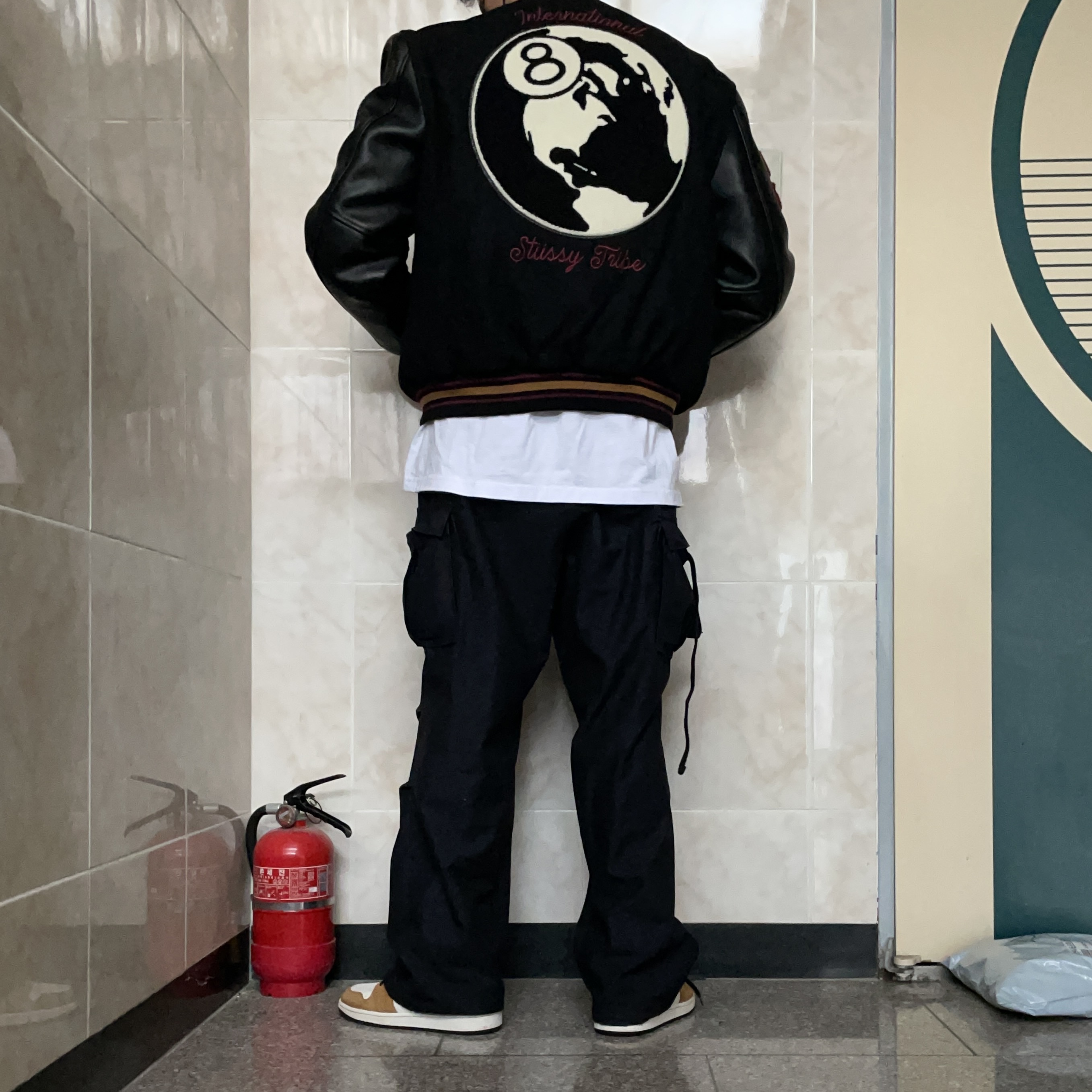 Stussy 40th Anniversary IST Jacket (Ny.LT.La), Jordan 1 Retro High Rookie of the Year 착용 스타일 - 2