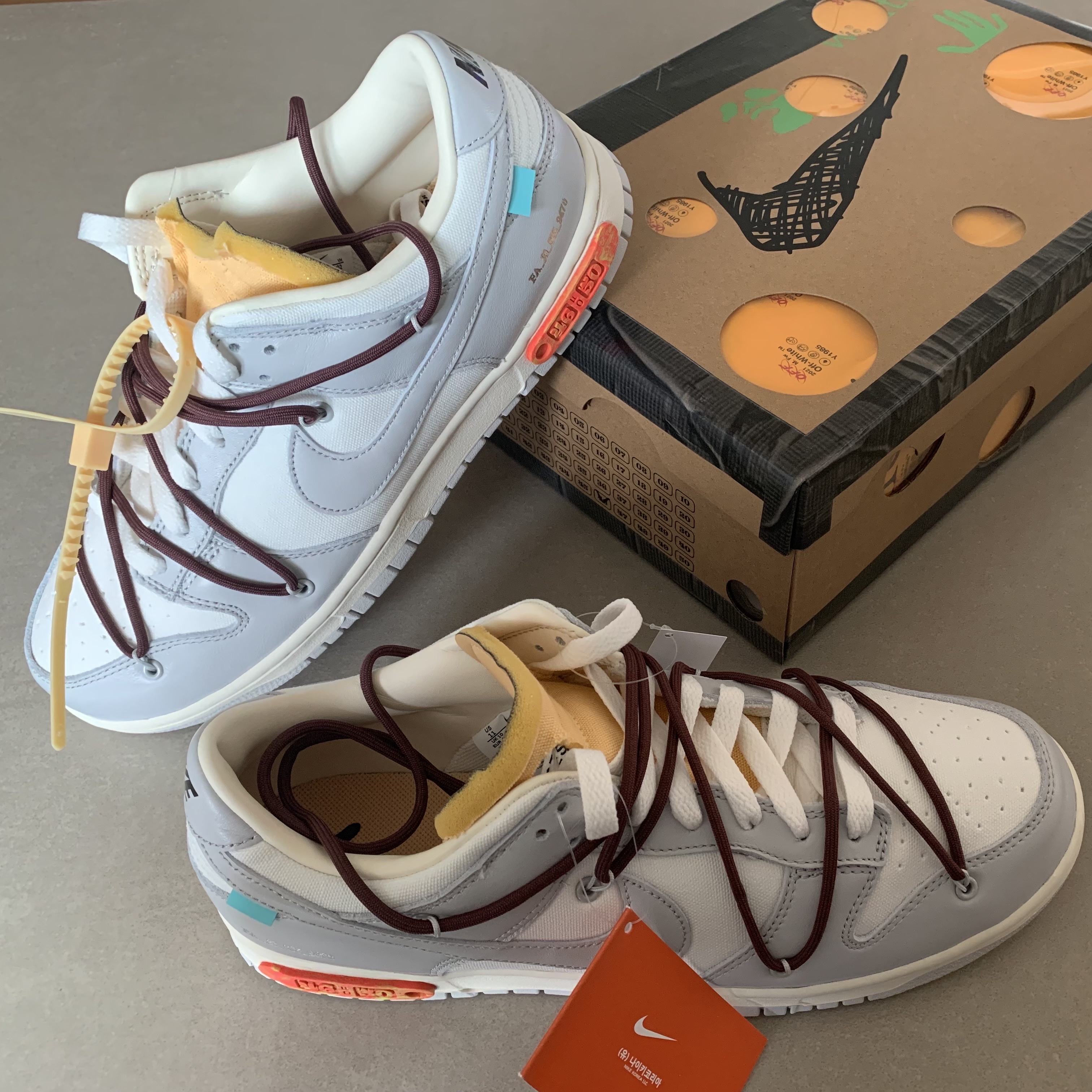 Nike x Off-White Dunk Low The 50 - Lot 46, Nike x Off-White Dunk Low The 50 - Lot 18 착용 스타일 - 2