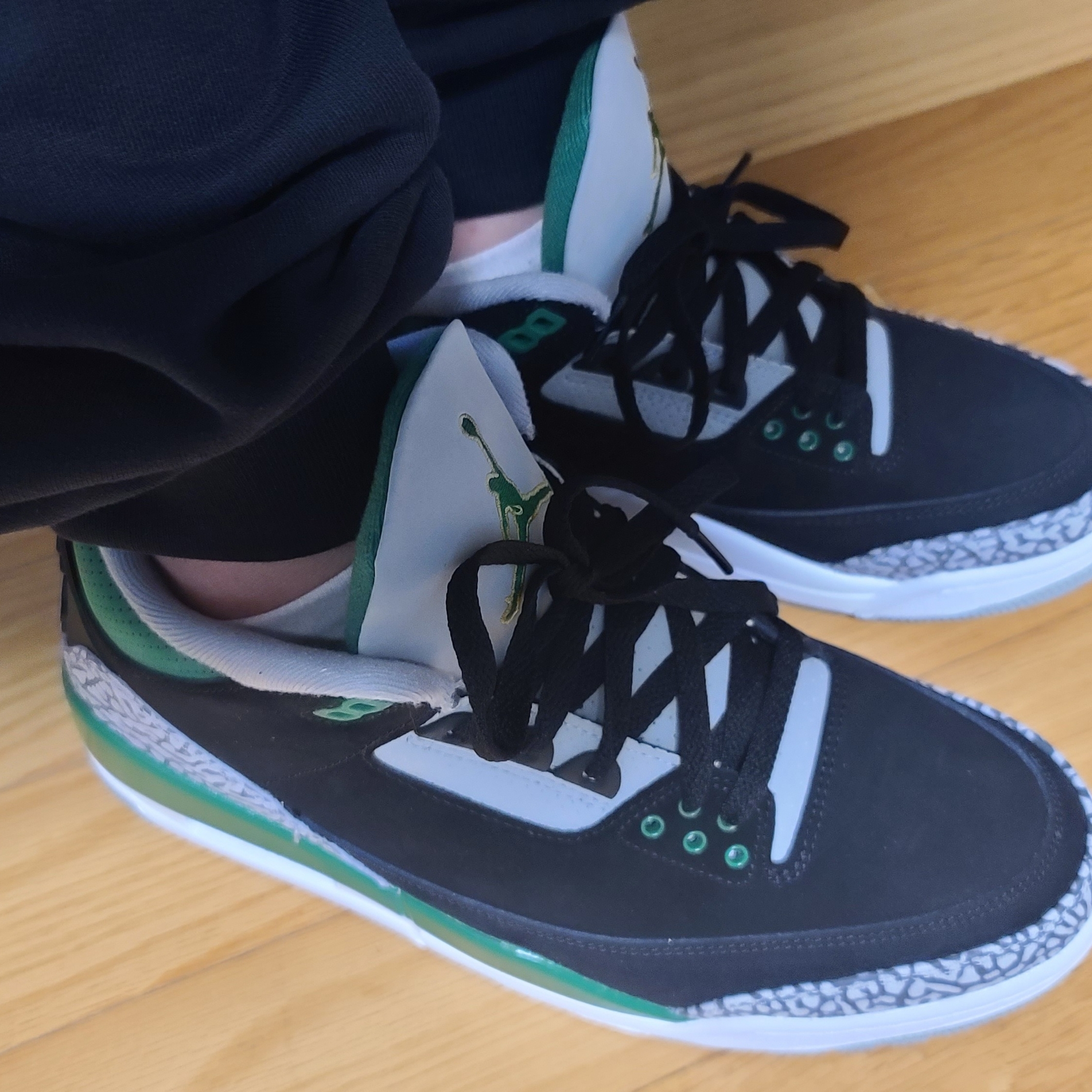 Jordan 3 Retro Pine Green 착용 스타일 - 1