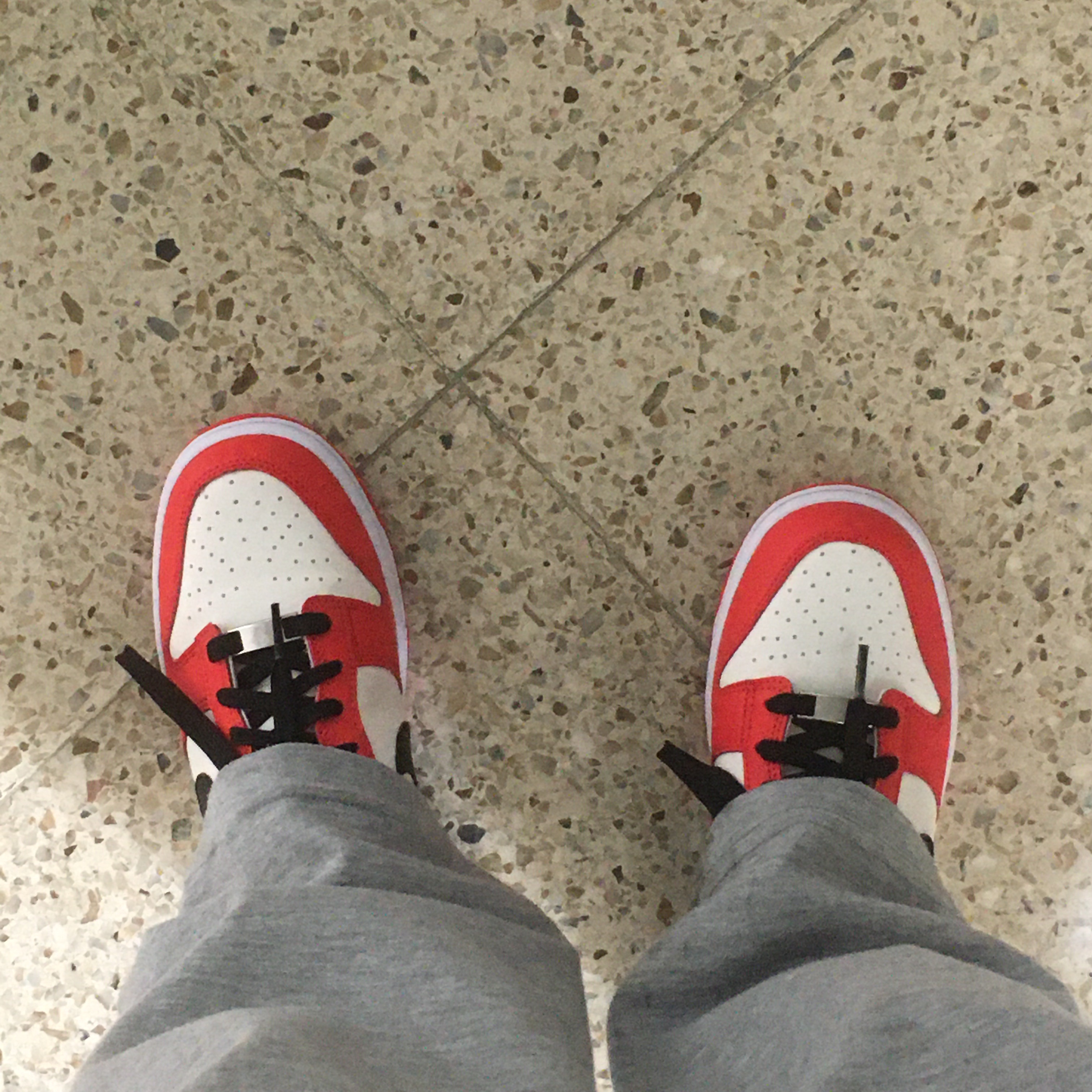 (GS) Nike x NBA Dunk Low Black and Chile Red 착용 스타일