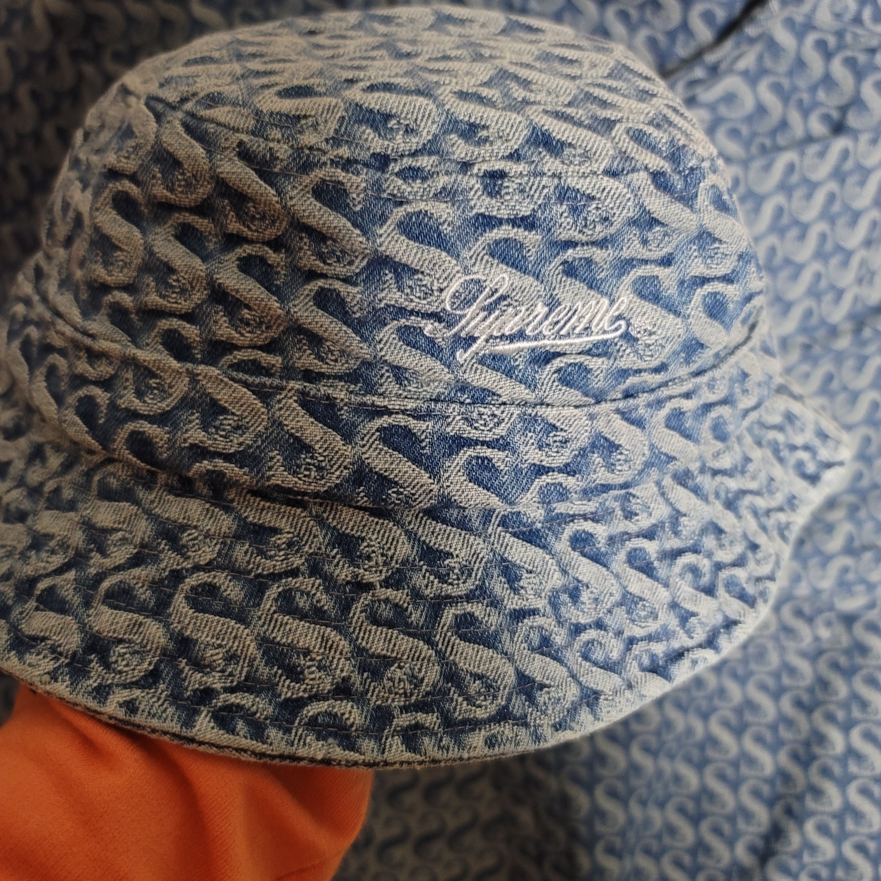 Supreme Monogram Denim Crusher Blue - 21FW 착용 스타일
