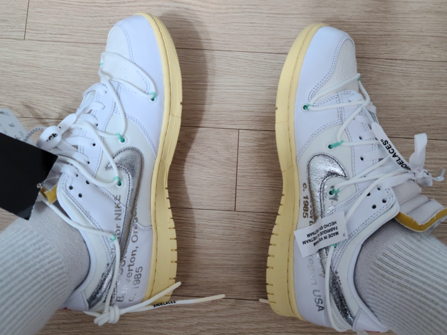 Nike x Off-White Dunk Low The 50 - Lot 1 착용 스타일 - 4