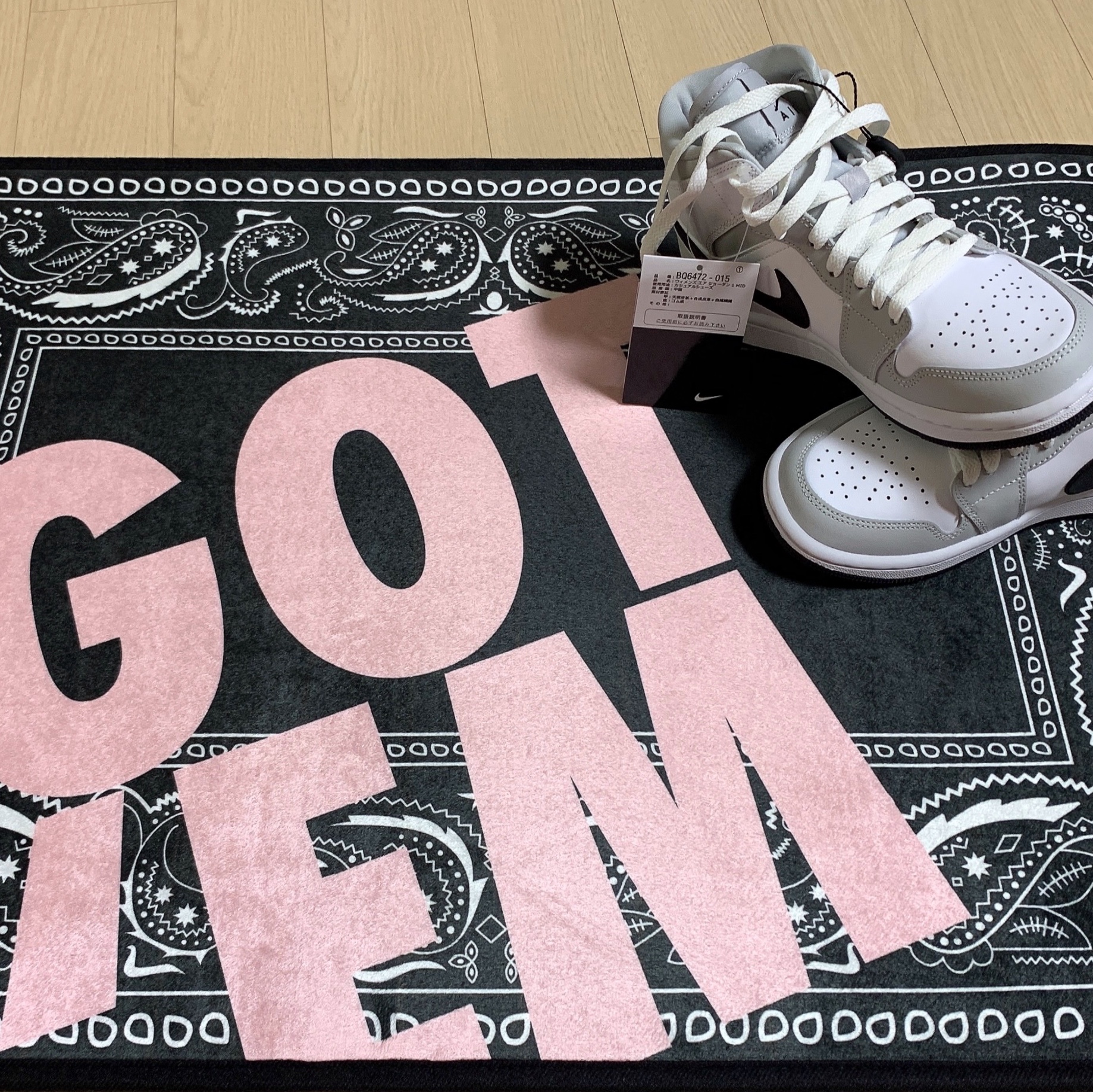(W) Jordan 1 Mid Grey Fog 착용 스타일