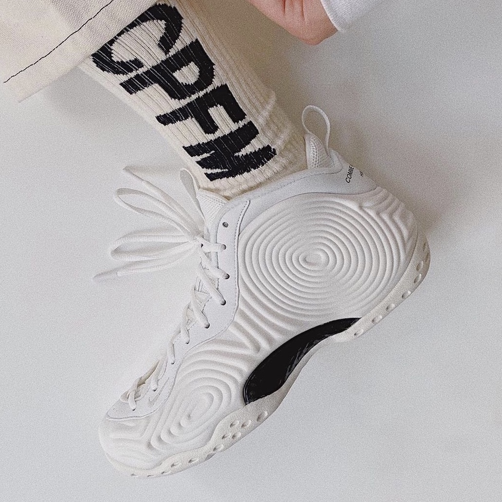 Nike x Comme des Garcons Homme Plus Air Foamposite One White 착용 스타일 - 5