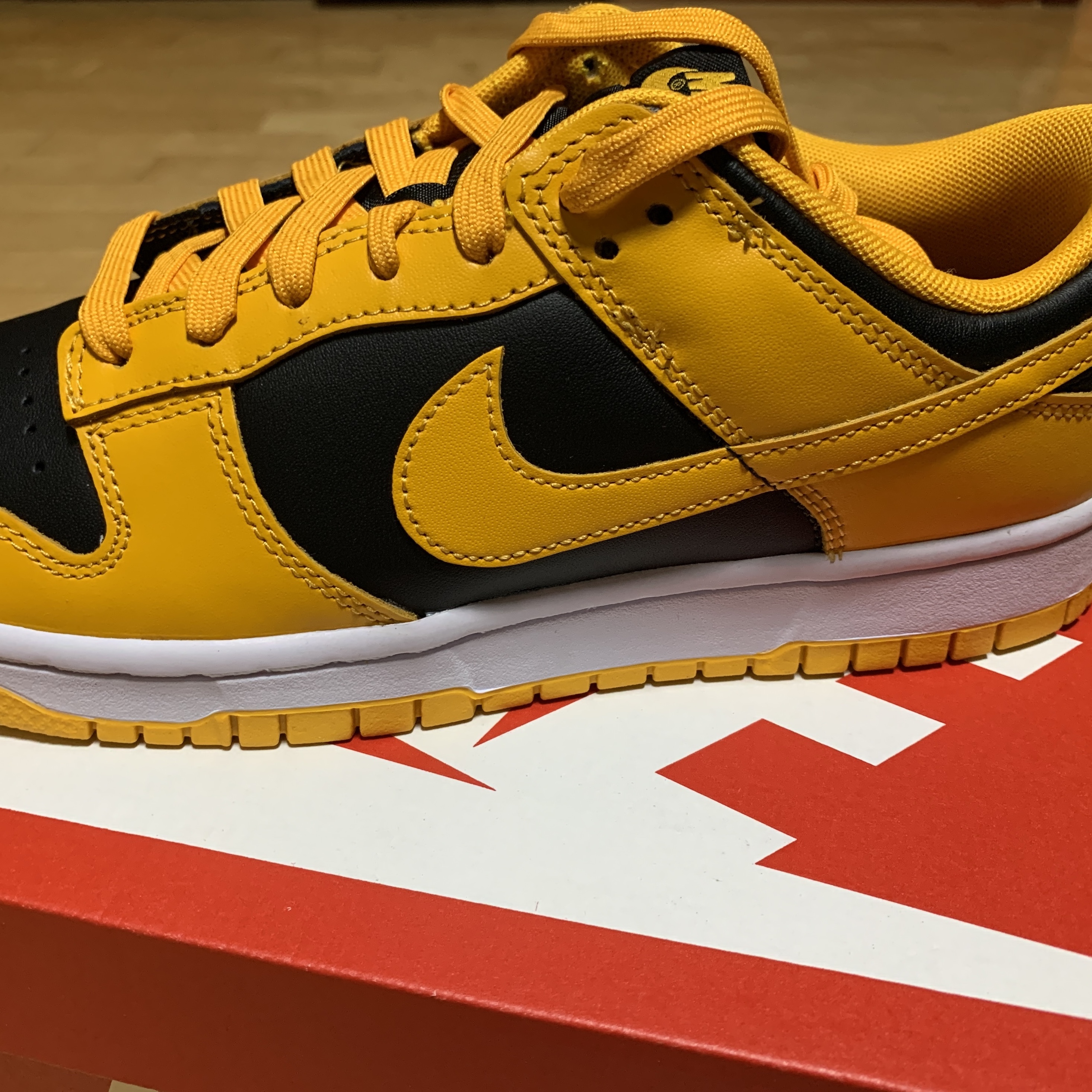 Nike Dunk Low Retro Championship Goldenrod 착용 스타일