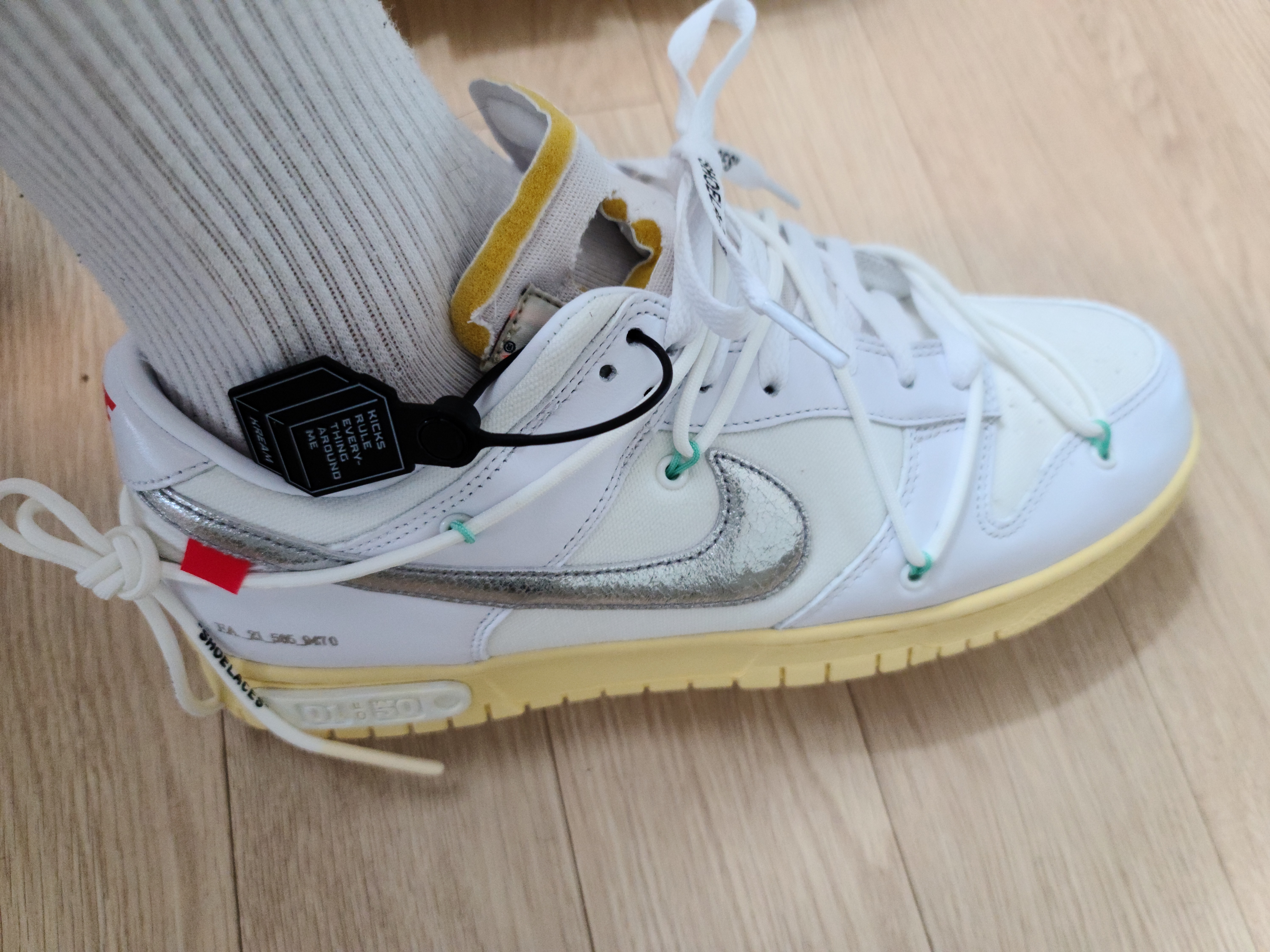 Nike x Off-White Dunk Low The 50 - Lot 1 착용 스타일 - 2