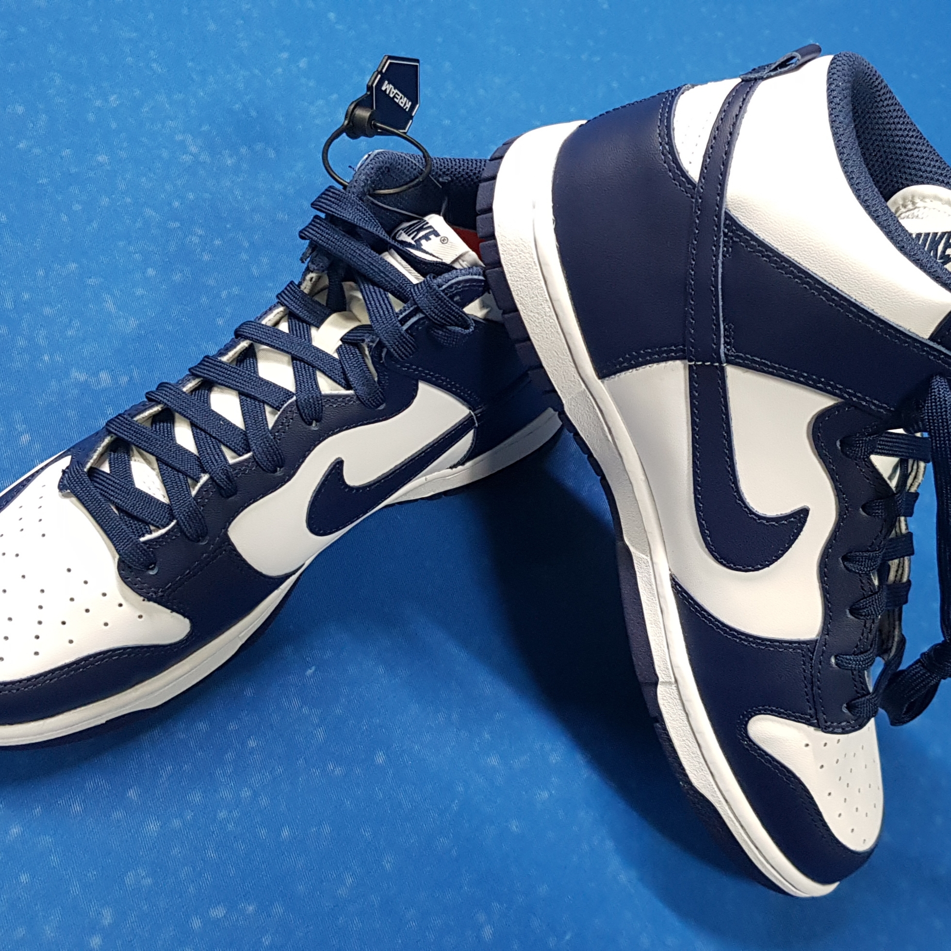 Nike Dunk High Retro Championship Navy 착용 스타일 - 3