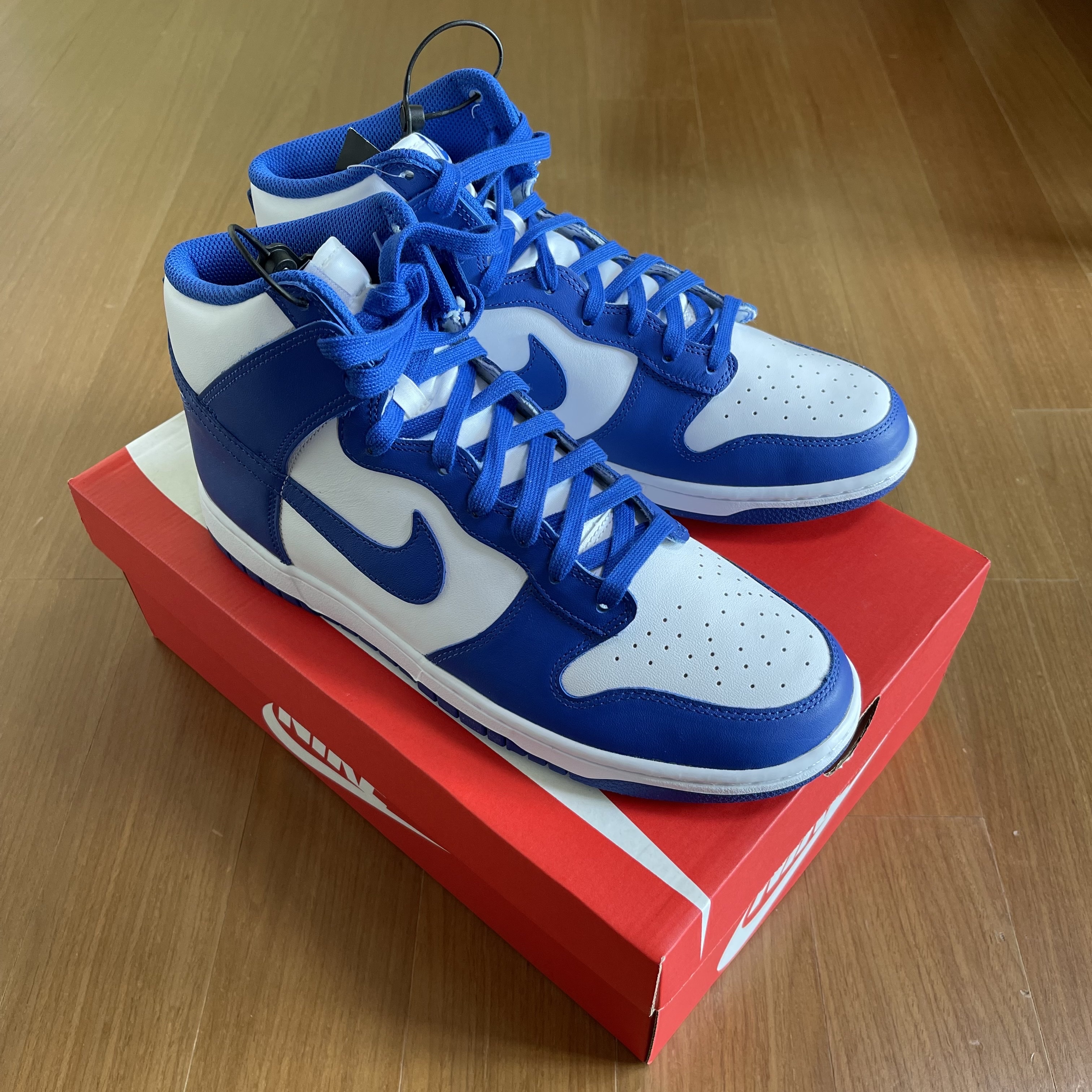 Nike Dunk High Retro Game Royal 착용 스타일 - 1