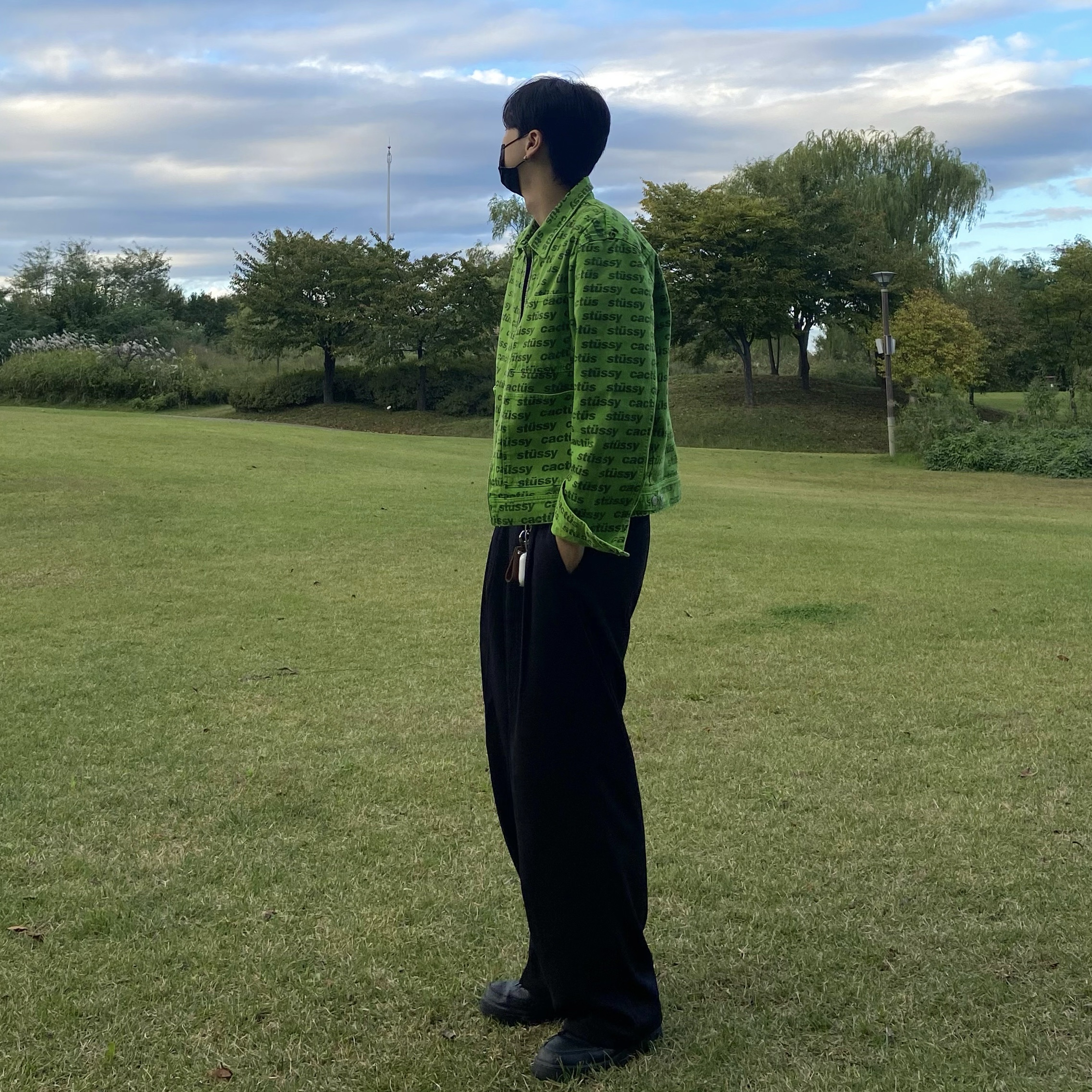 Stussy x Cactus Plant Flea Market Work Jacket 착용 스타일