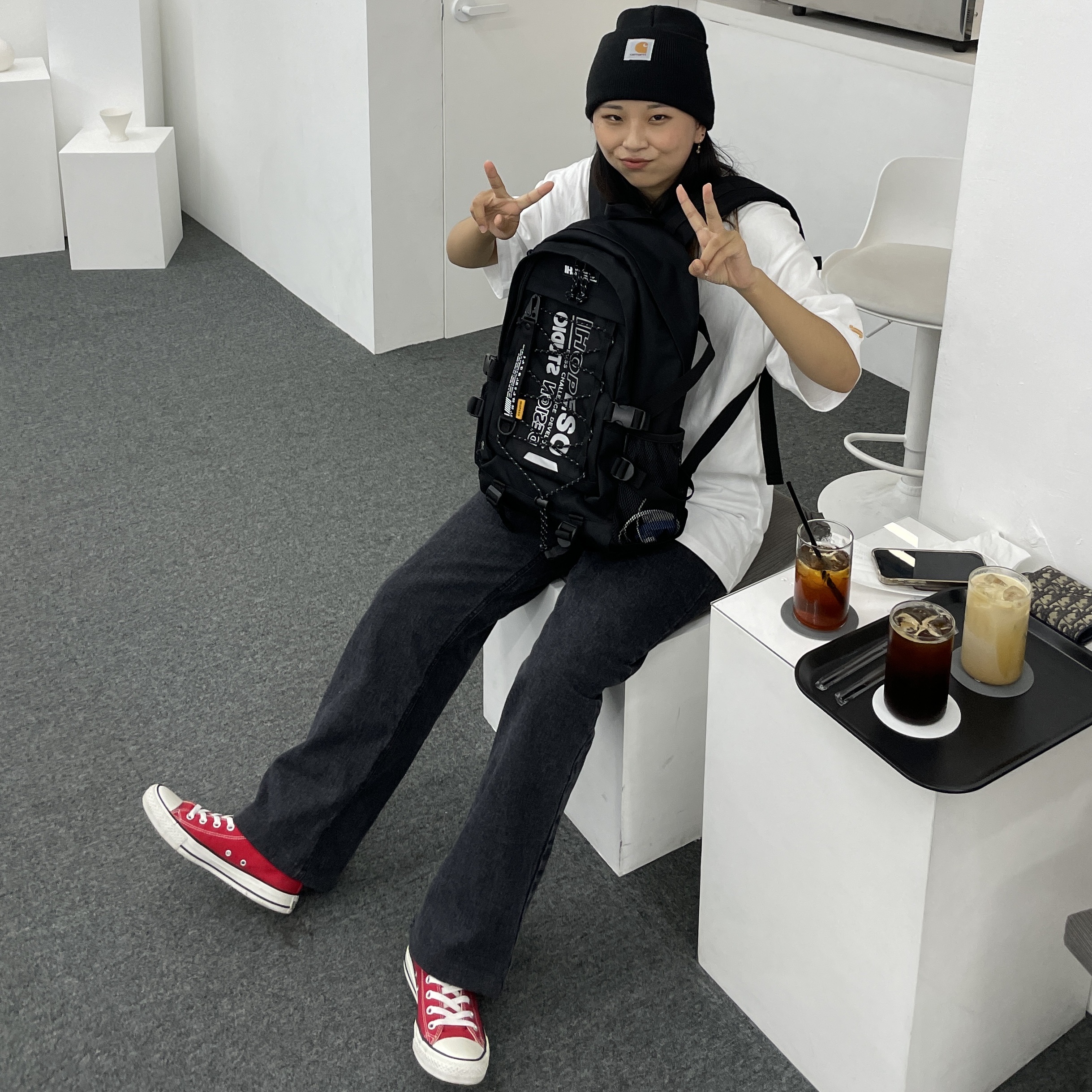 Converse Chuck 70 High Enamel Red 착용 스타일 - 3