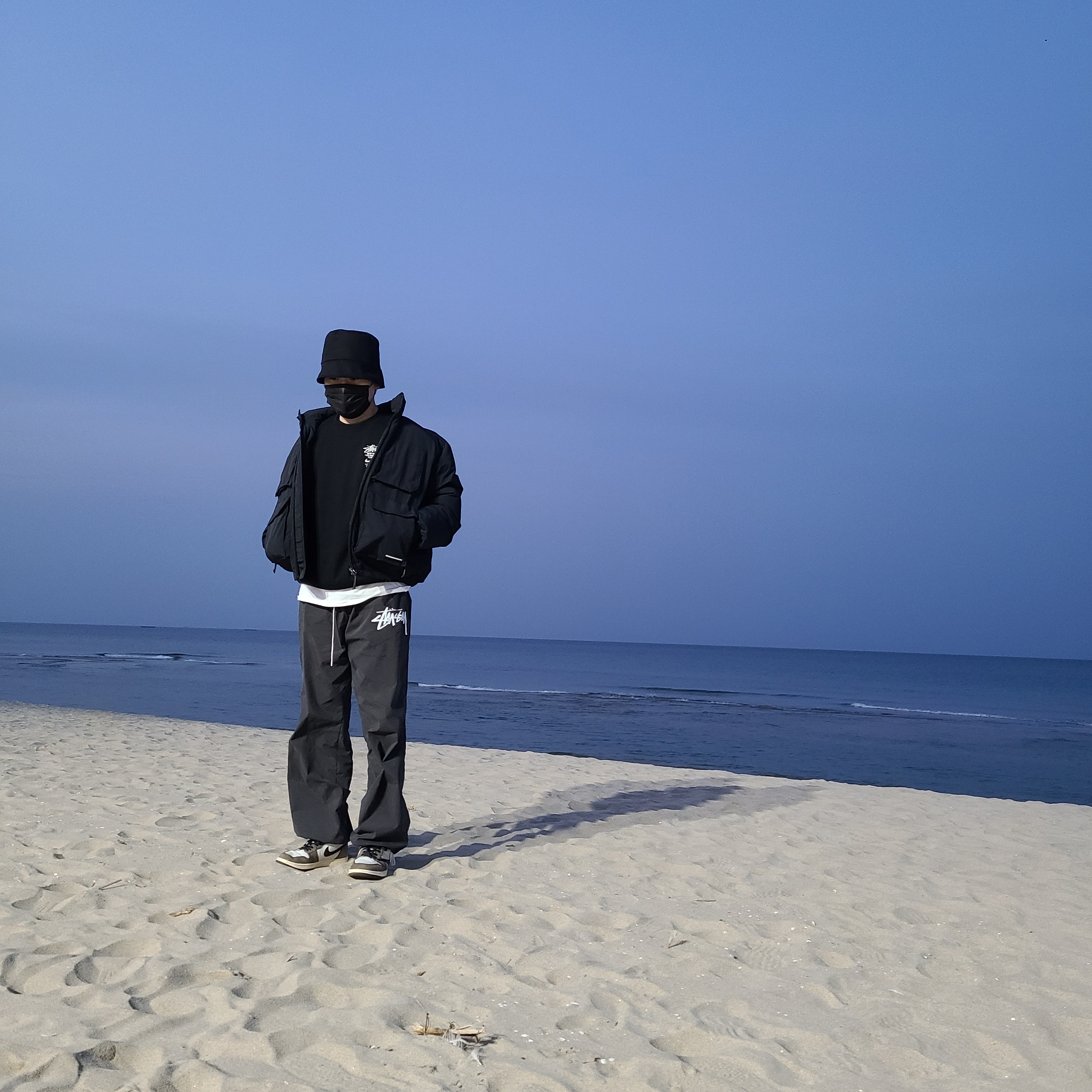 Nike x Stussy NRG ZR Fleece Crewneck Black - US/EU, Nike x Stussy Beach Pants Off Noir 착용 스타일