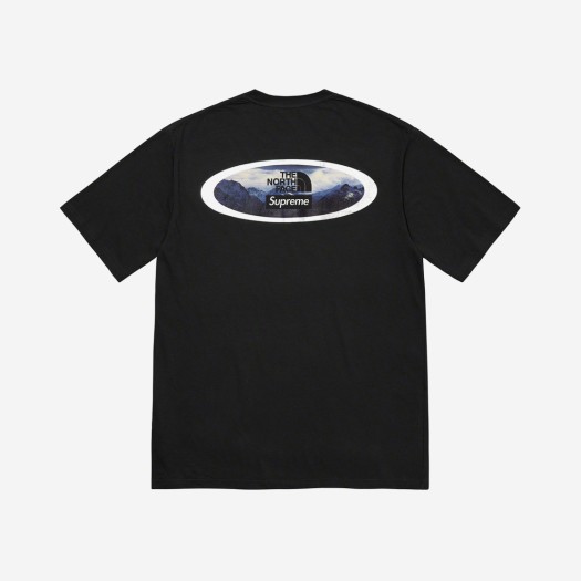 슈프림 x 노스페이스 마운틴 티셔츠 블랙 - 21FW