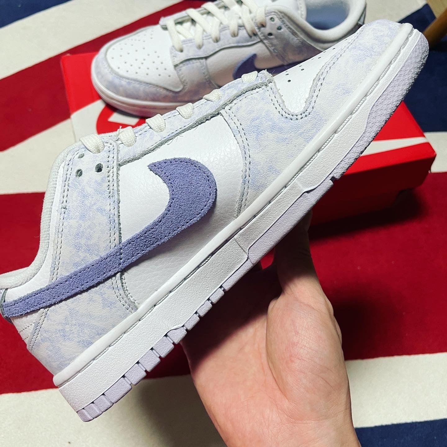 (W) Nike Dunk Low Purple Pulse 착용 스타일 - 3