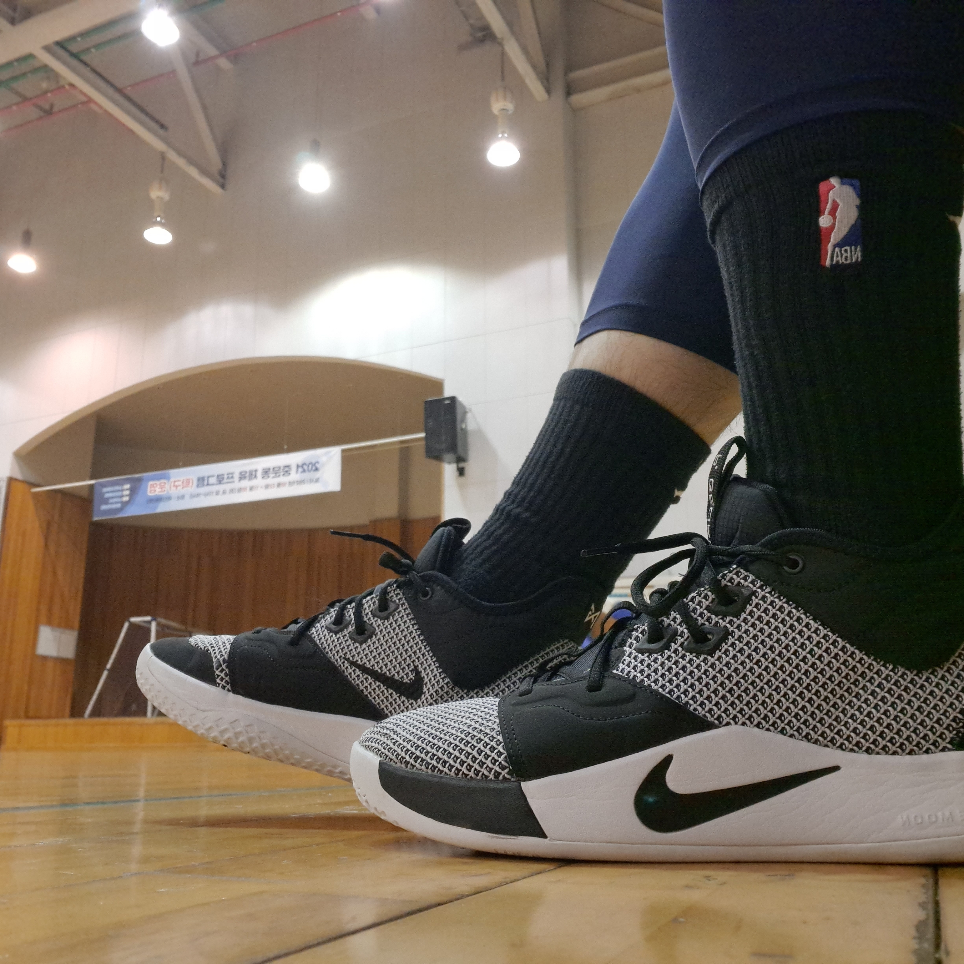Nike PG 3 Black White 착용 스타일