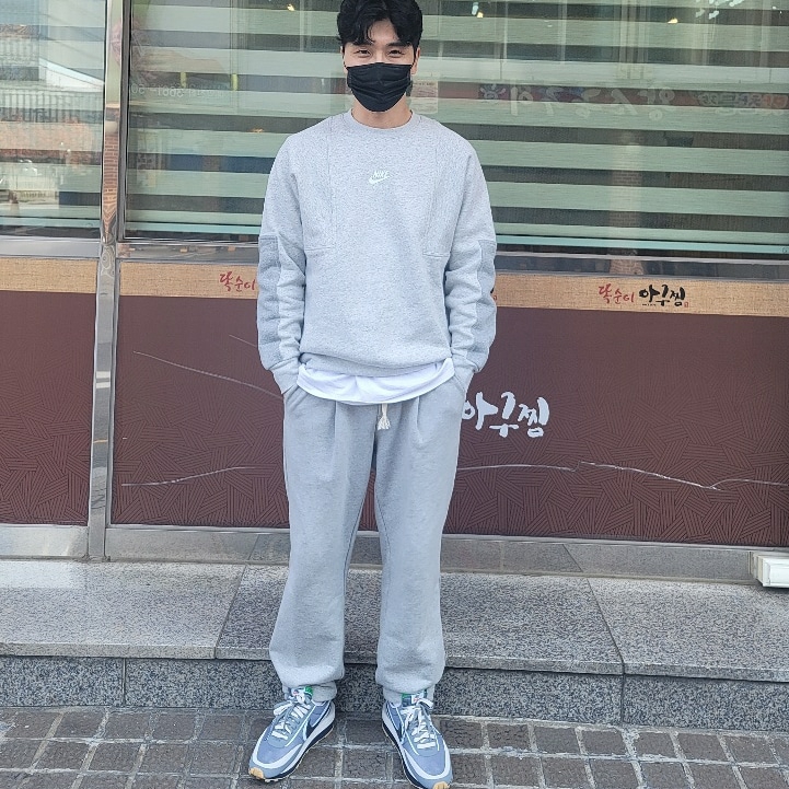 Nike x Sacai x Clot LDWaffle Cool Grey 착용 스타일