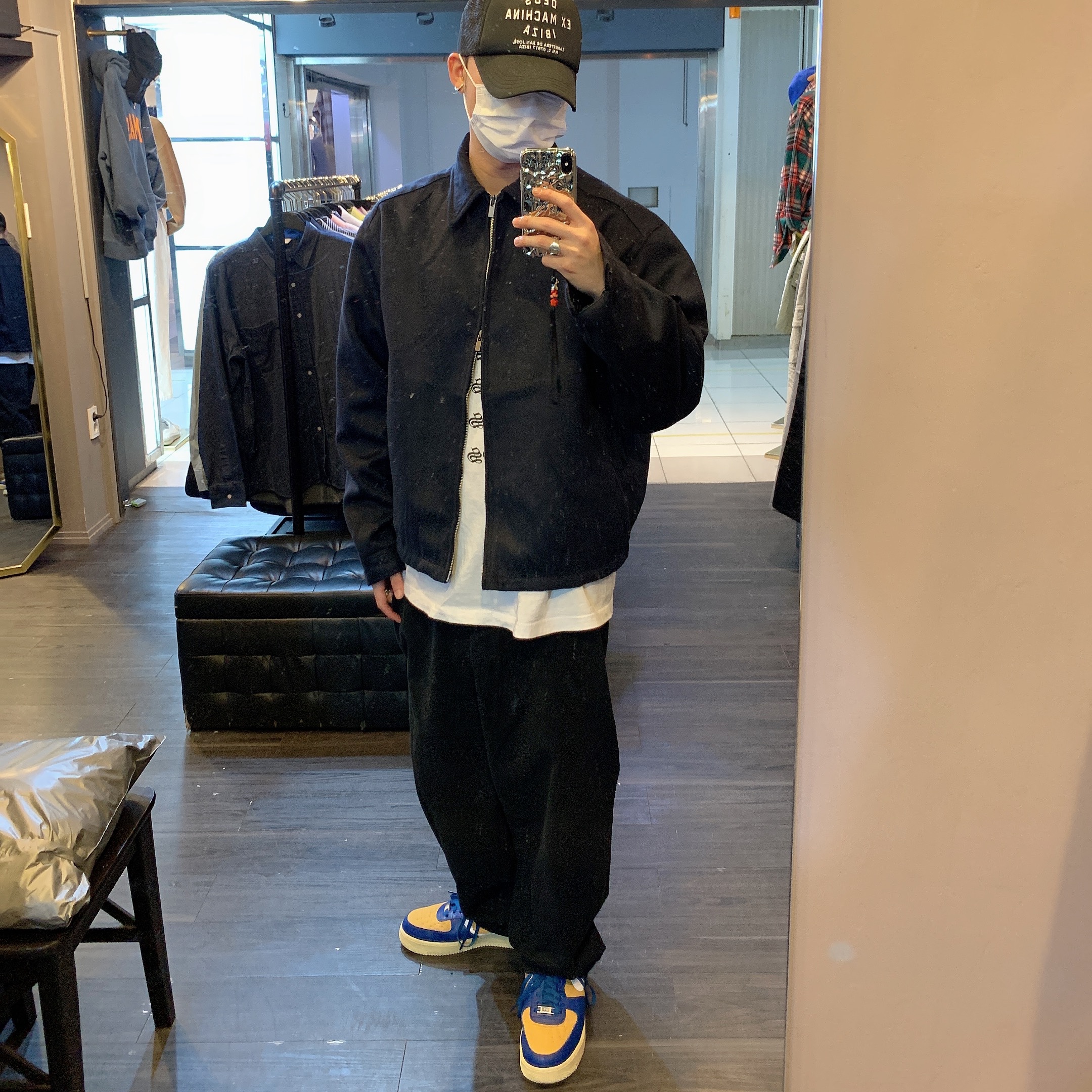 Nike x Undefeated Air Force 1 Low SP 5 On It Court Blue 착용 스타일 - 2