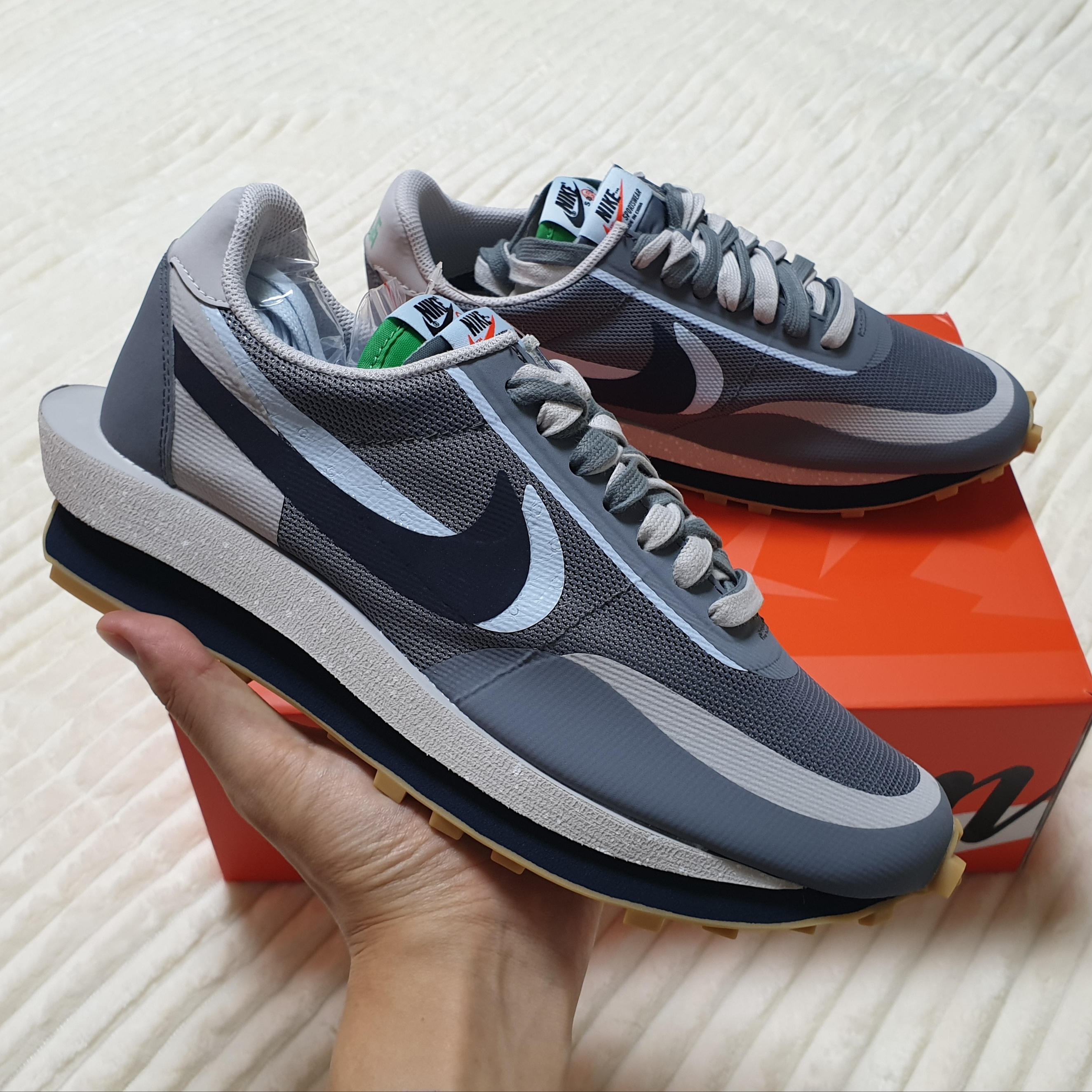 Nike x Sacai x Clot LDWaffle Cool Grey 착용 스타일