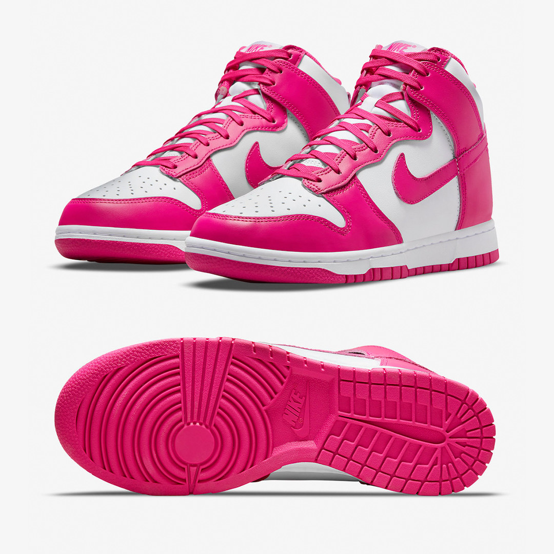 (W) Nike Dunk High Pink Prime 착용 스타일 - 2