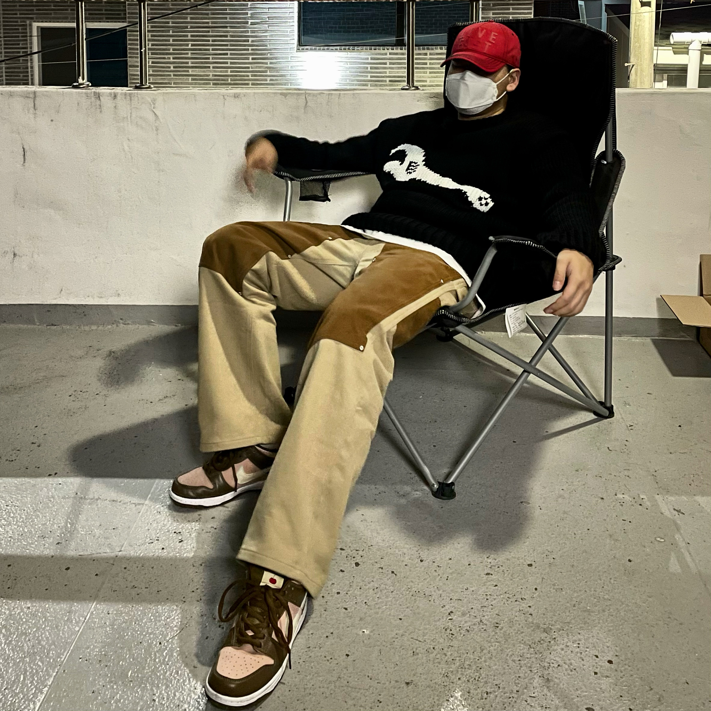 Nike x Stussy Dunk SB Low Cherry 착용 스타일