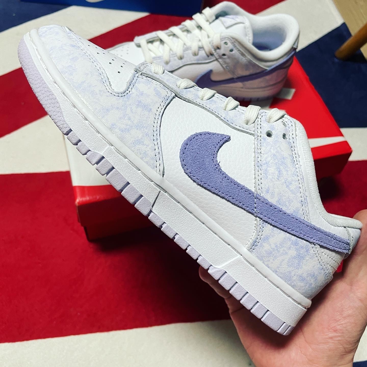 (W) Nike Dunk Low Purple Pulse 착용 스타일 - 2
