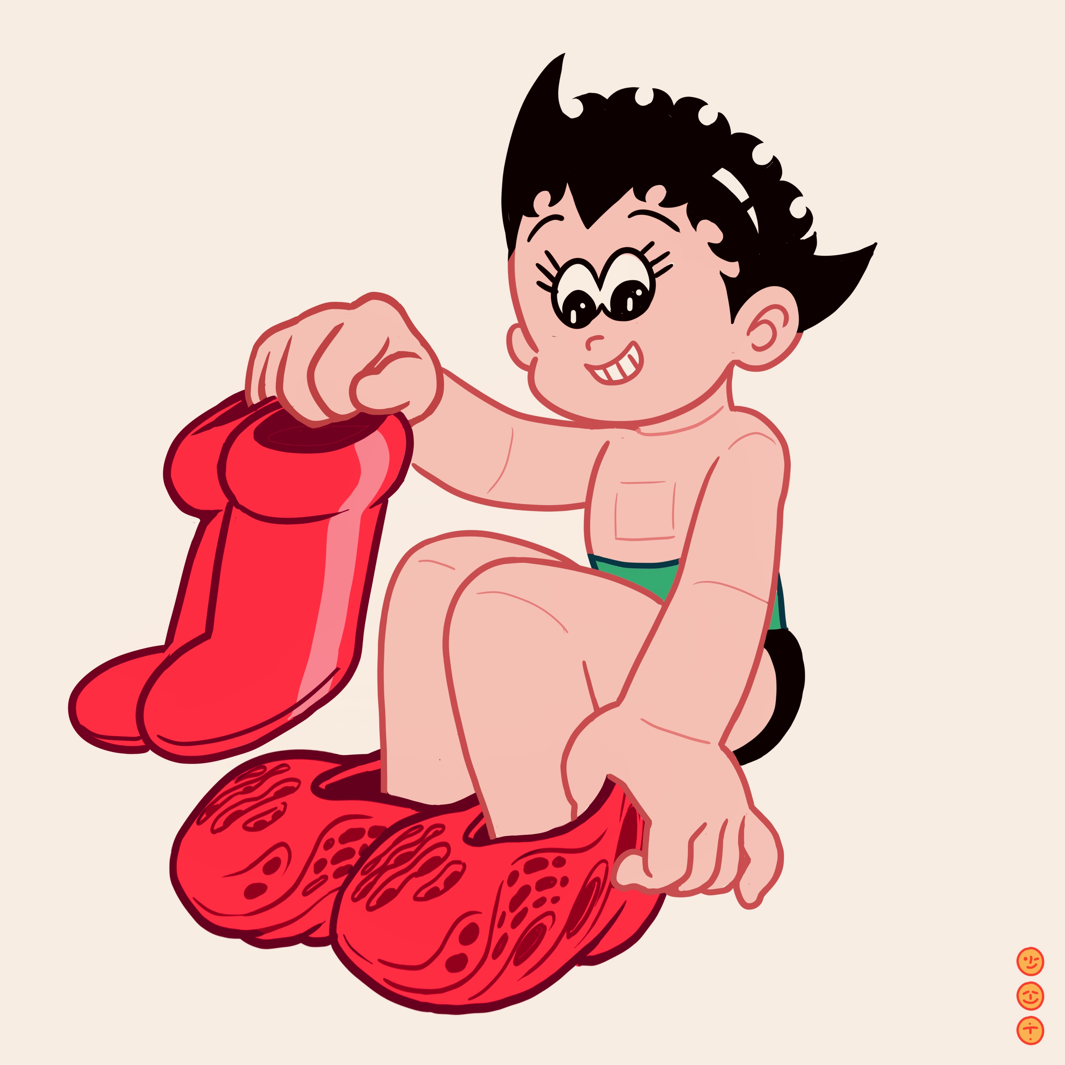 Adidas Yeezy Foam RNNR Vermilion 착용 스타일