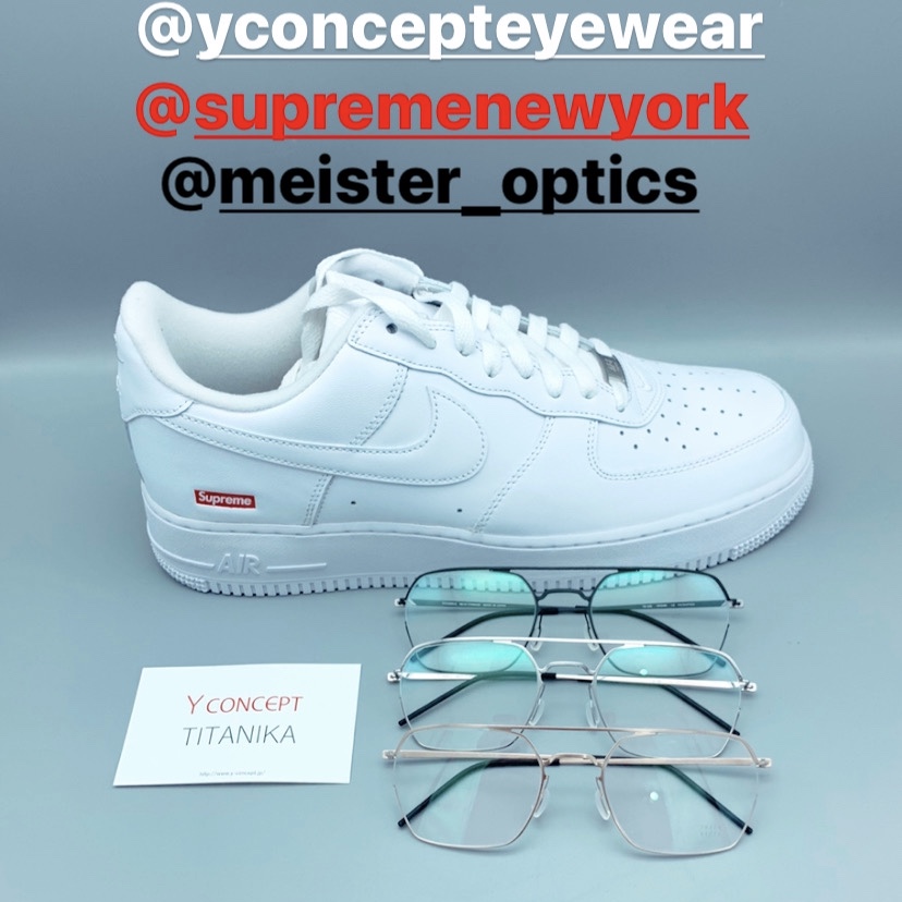 Nike x Supreme Air Force 1 Low White 착용 스타일