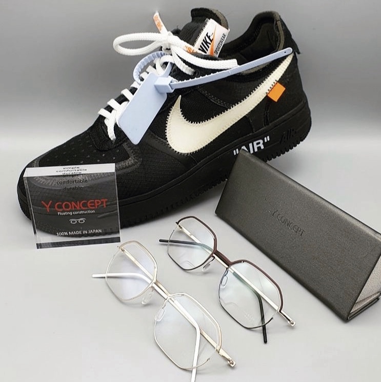 Nike x Off-White Air Force 1 Low Black White 착용 스타일