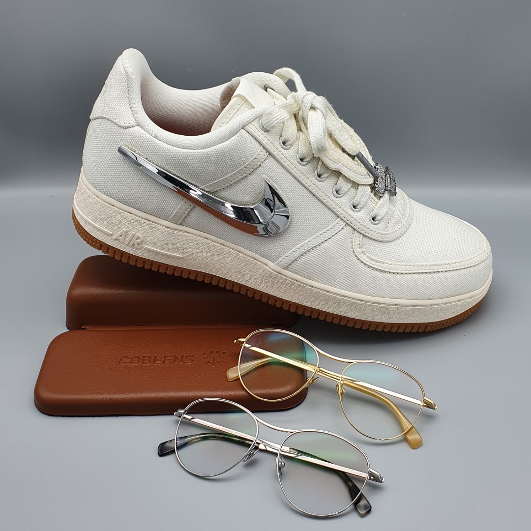 Nike x Travis Scott Air Force 1 Low Sail, Nike x Travis Scott Air Force 1 Low White 착용 스타일