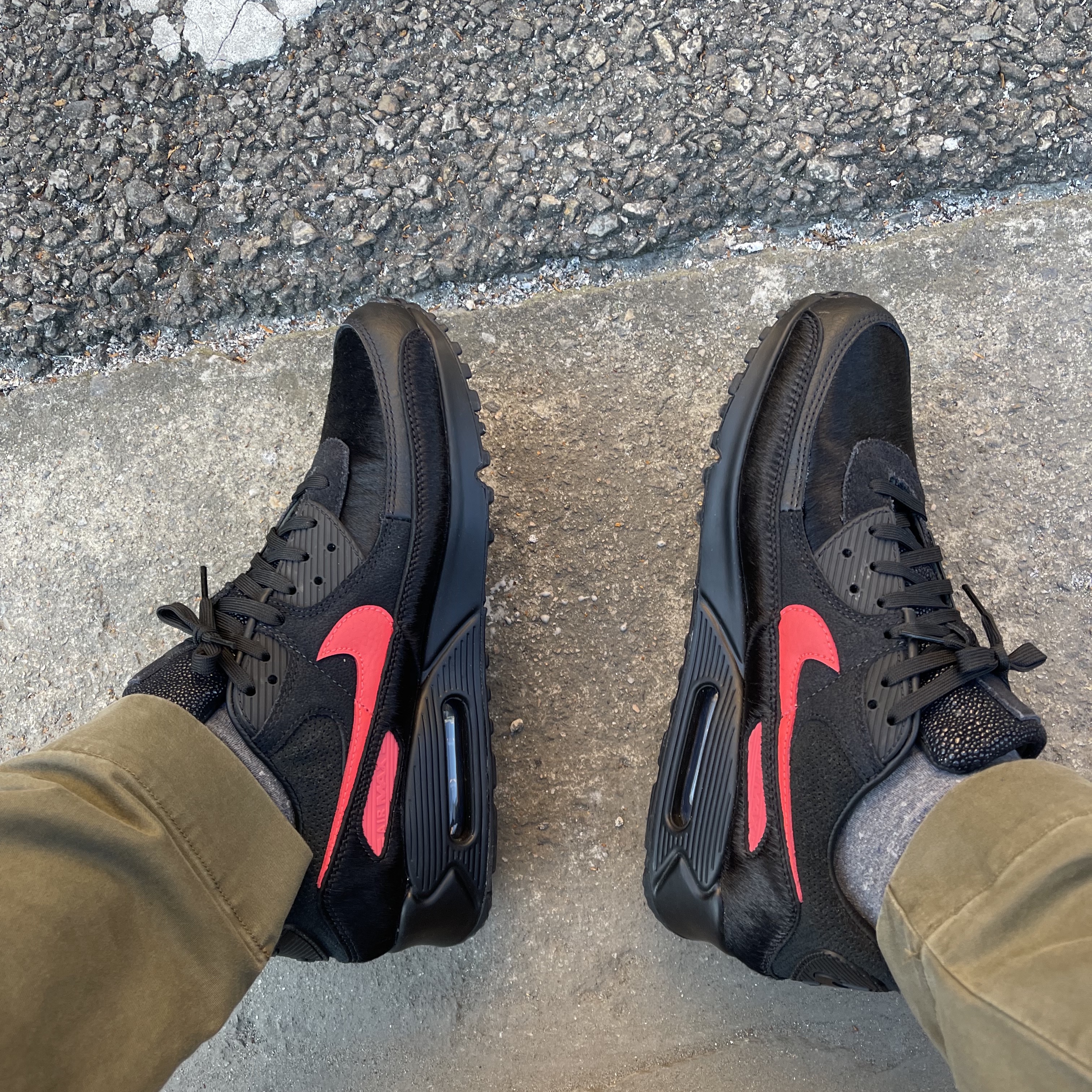 Nike Air Max 90 Infrared Blend 착용 스타일