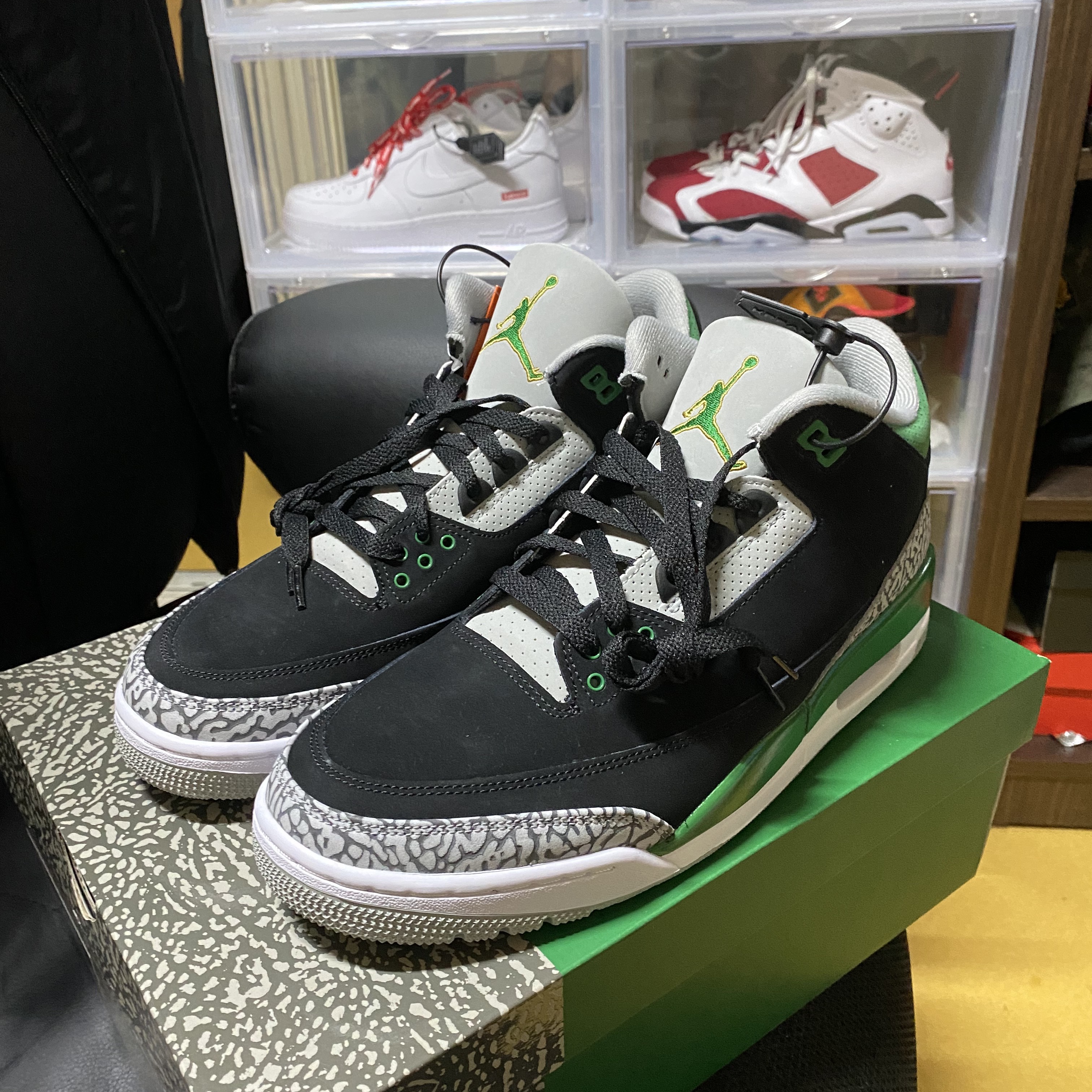 Jordan 3 Retro Pine Green 착용 스타일 - 1