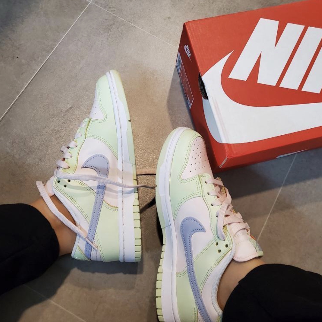 (W) Nike Dunk Low Light Soft Pink 착용 스타일