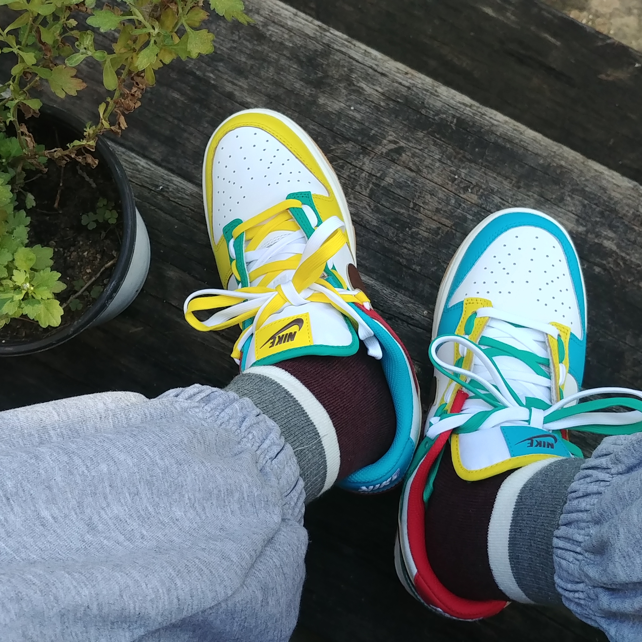 Nike Dunk Low SE Free.99 White 착용 스타일 - 1