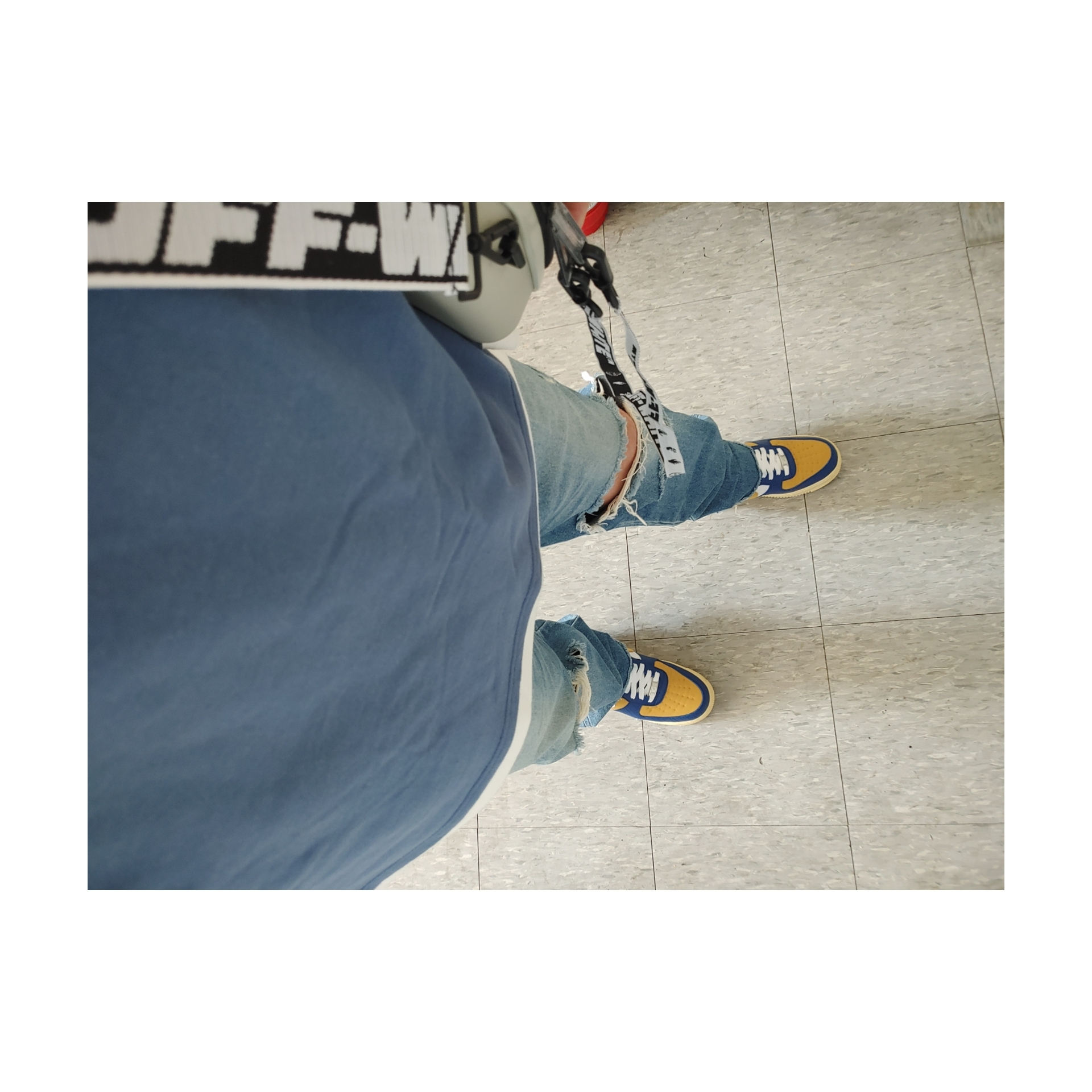 Nike x Undefeated Air Force 1 Low SP 5 On It Court Blue 착용 스타일 - 2