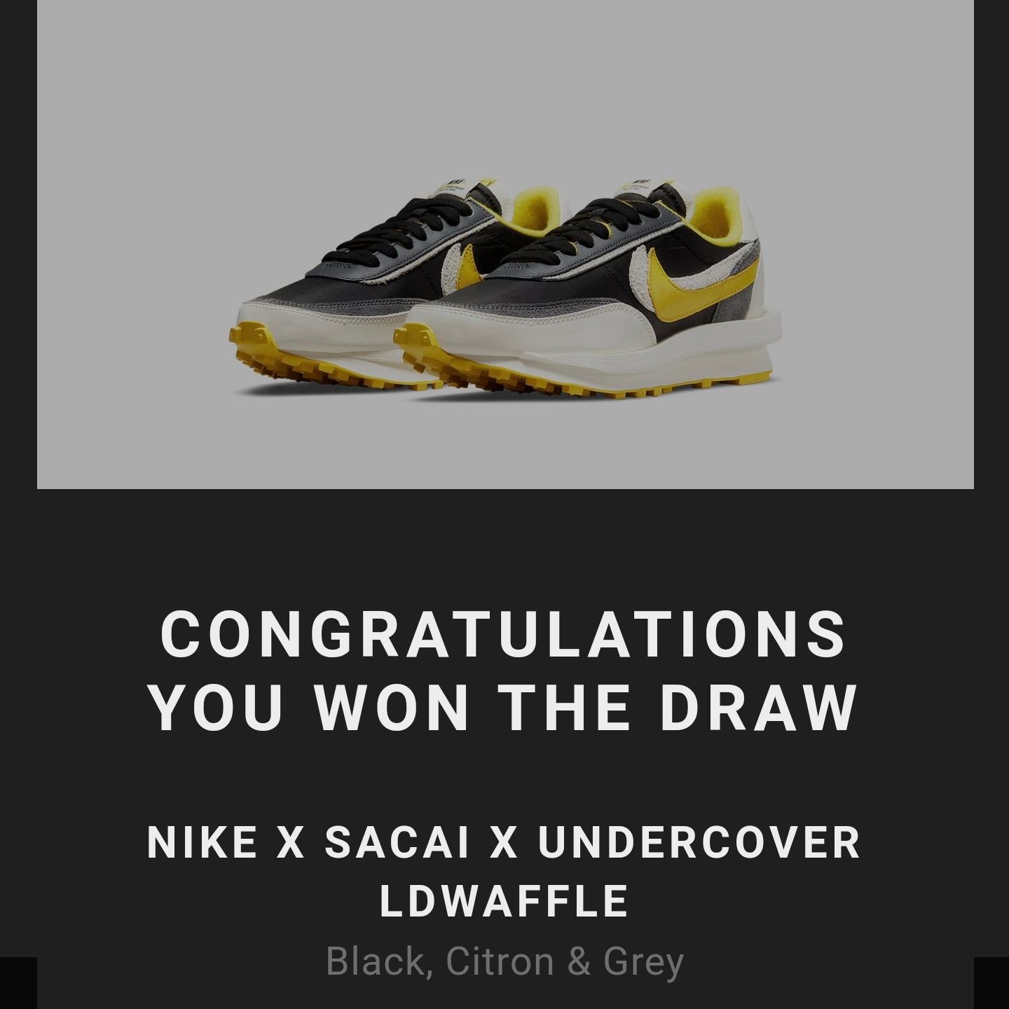 Nike x Sacai x Undercover LDWaffle Black Bright Citron 착용 스타일