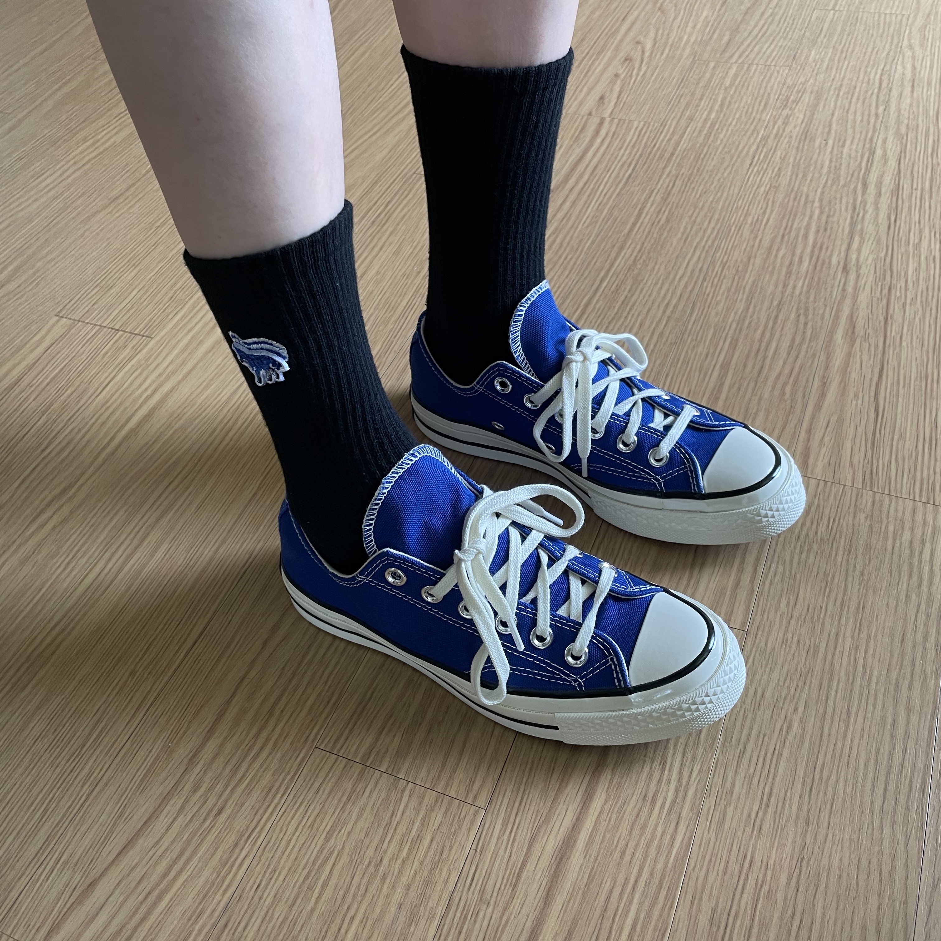Converse Chuck 70 Ox Vintage Canvas Rush Blue 착용 스타일