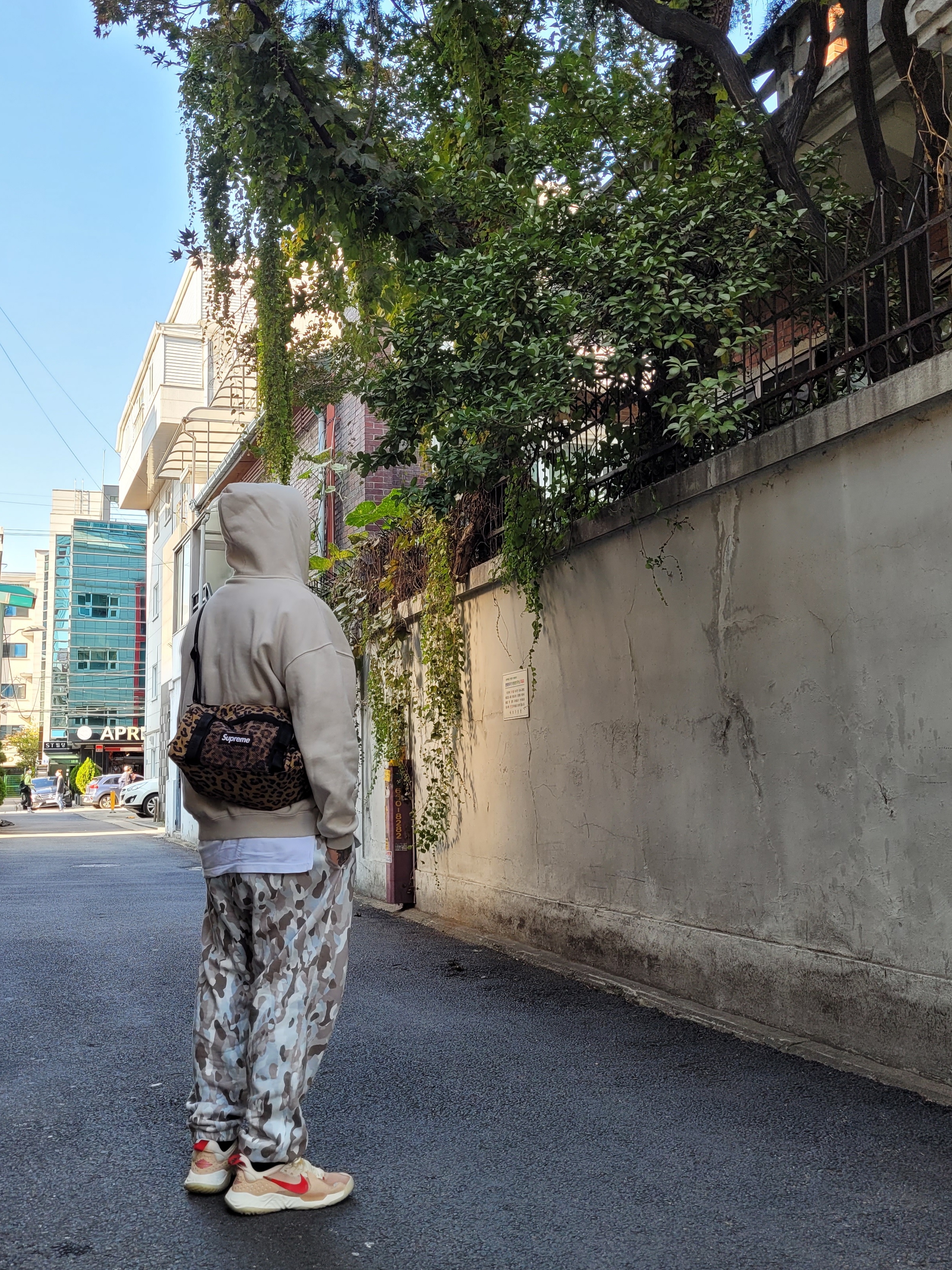 Supreme Mini Duffle Bag Leopard - 20FW, Jordan Delta SP Vachetta Tan 착용 스타일